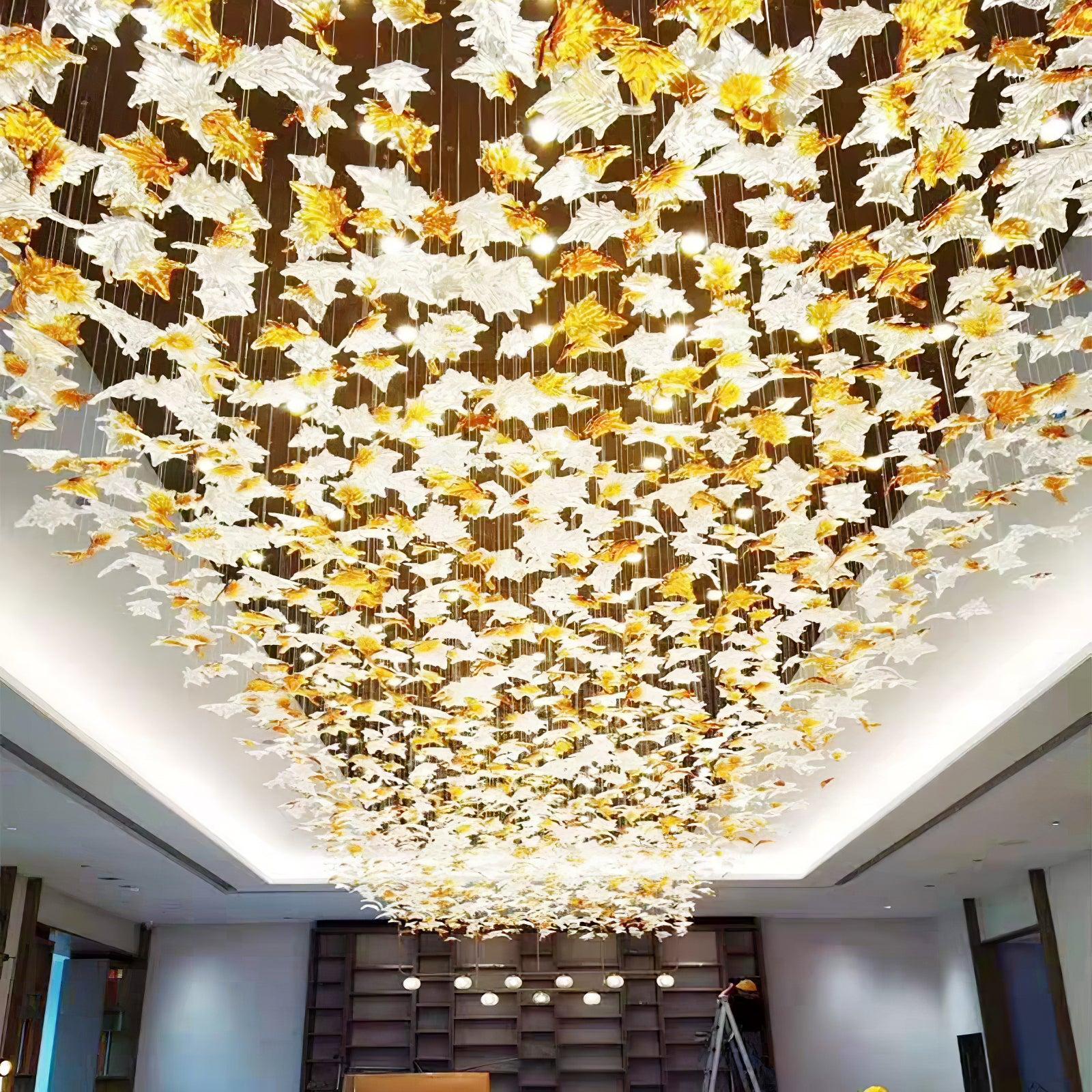 Multicolor Maple Leaf Chandelier - Helia-1-Luxehomezone