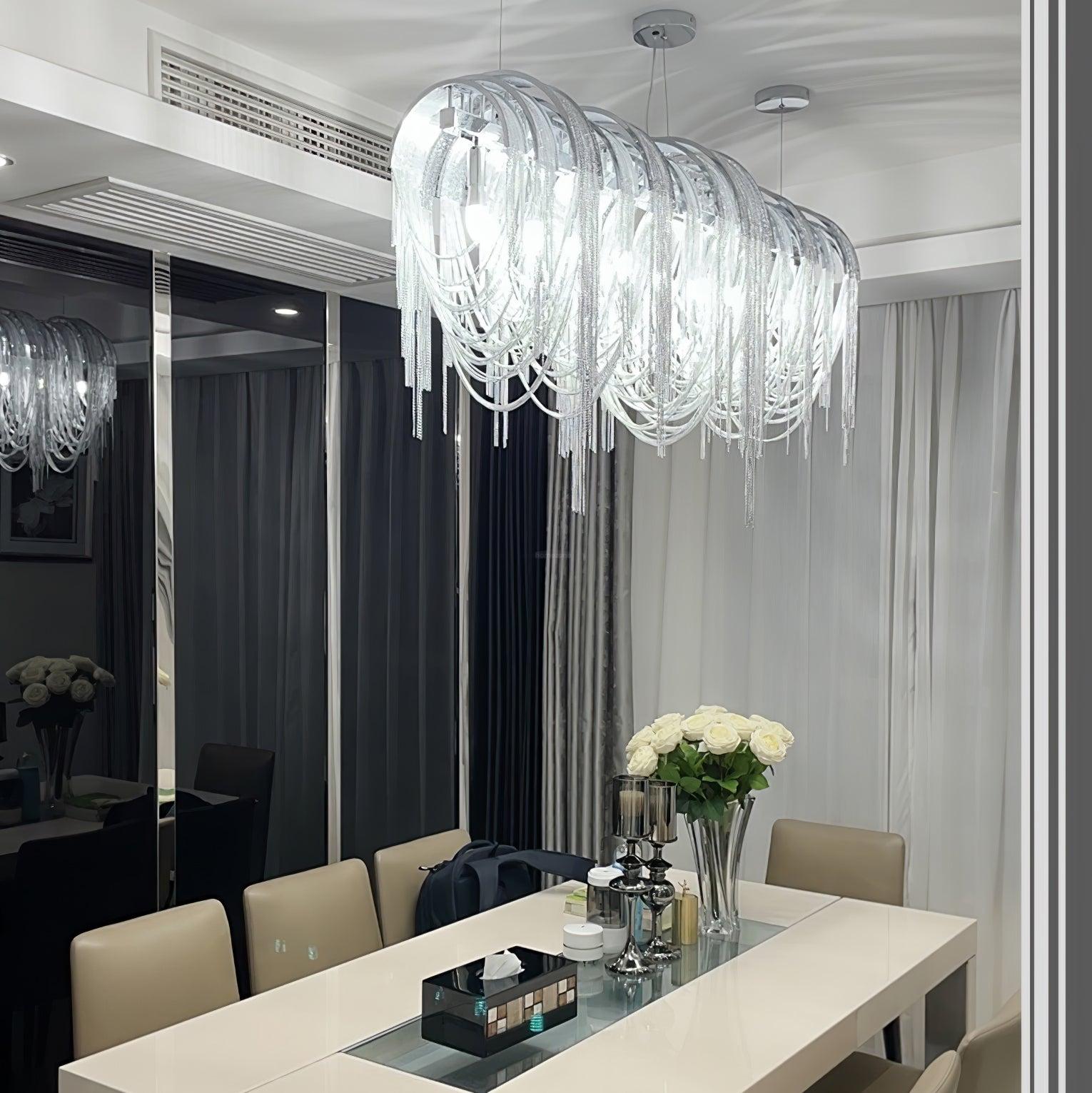 Length Chains Chandelier ∅ 23.6″ - Tassel-1-Luxehomezone