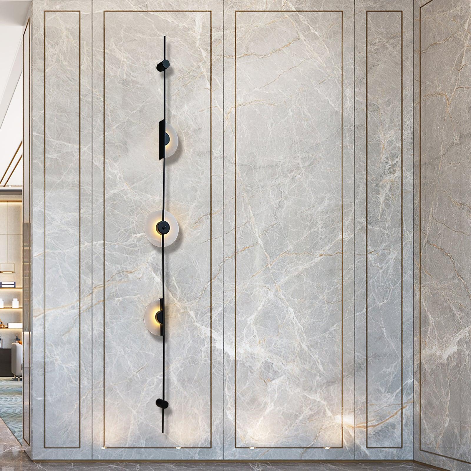 Alabaster Orb Vertical Wall Sconce - Luxehomezone