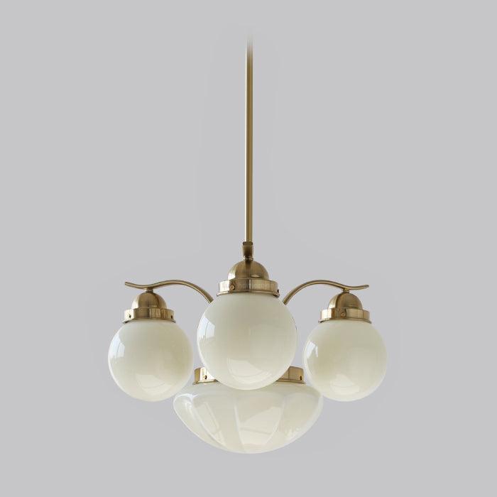 Ryttenberg Glass Chandelier with 4/6 heads - Bend, Marshmallow Chandelier-1-Luxehomezone