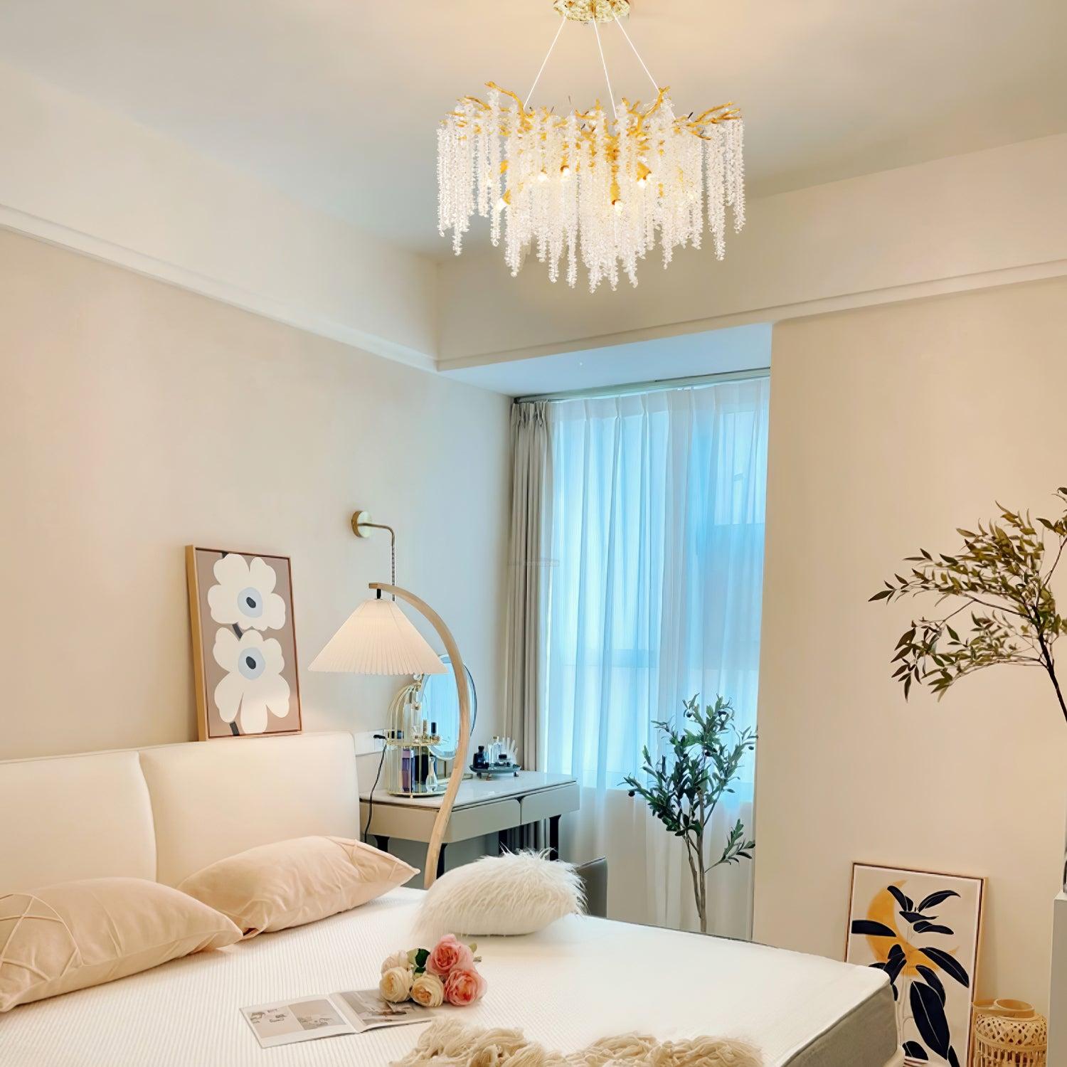 Wisteria Flower Style Crystal Chandelier For Living Room - Luxehomezone