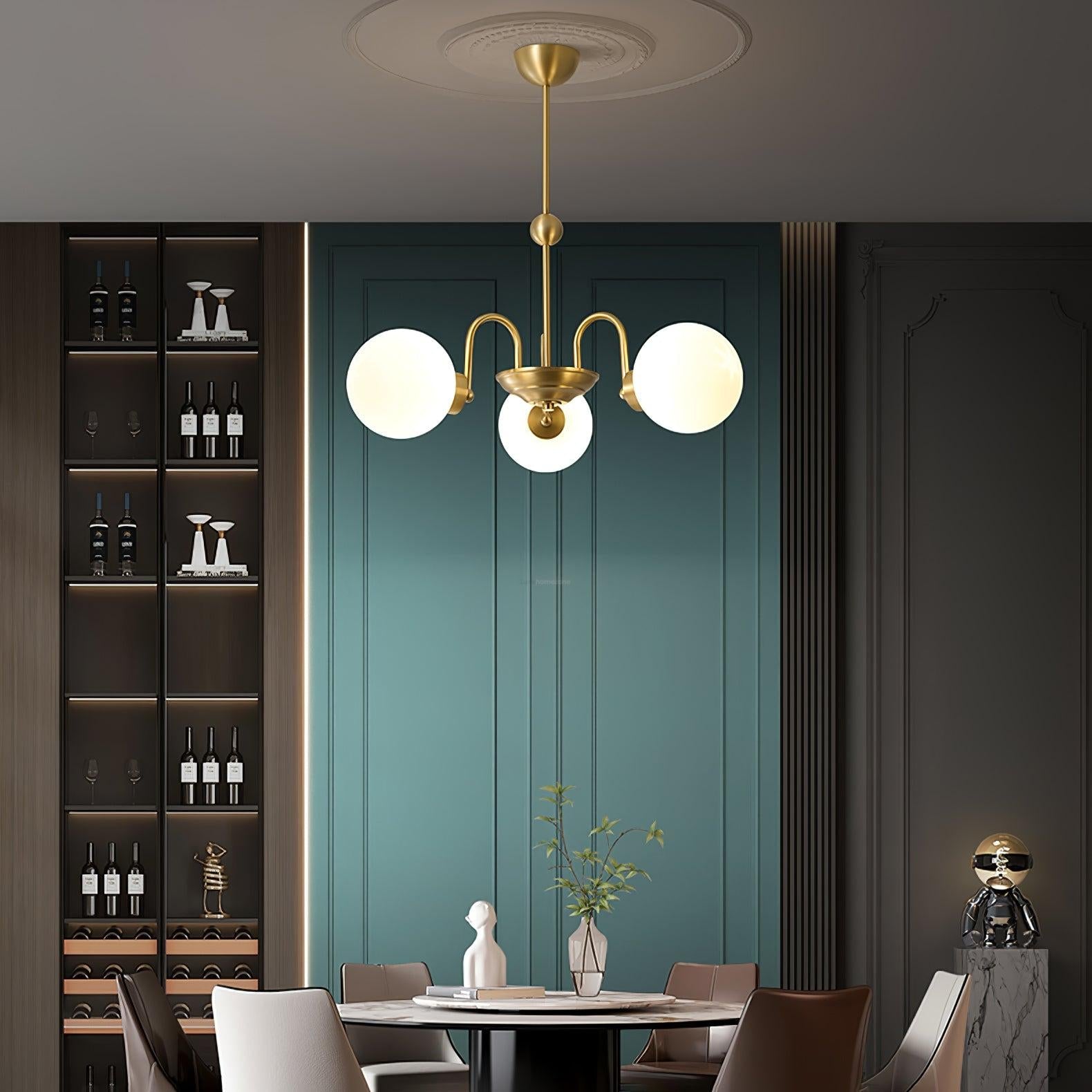 Yisu Brass Chandelier with 3/6/8 heads - Bend, Marshmallow Chandelier-1-Luxehomezone