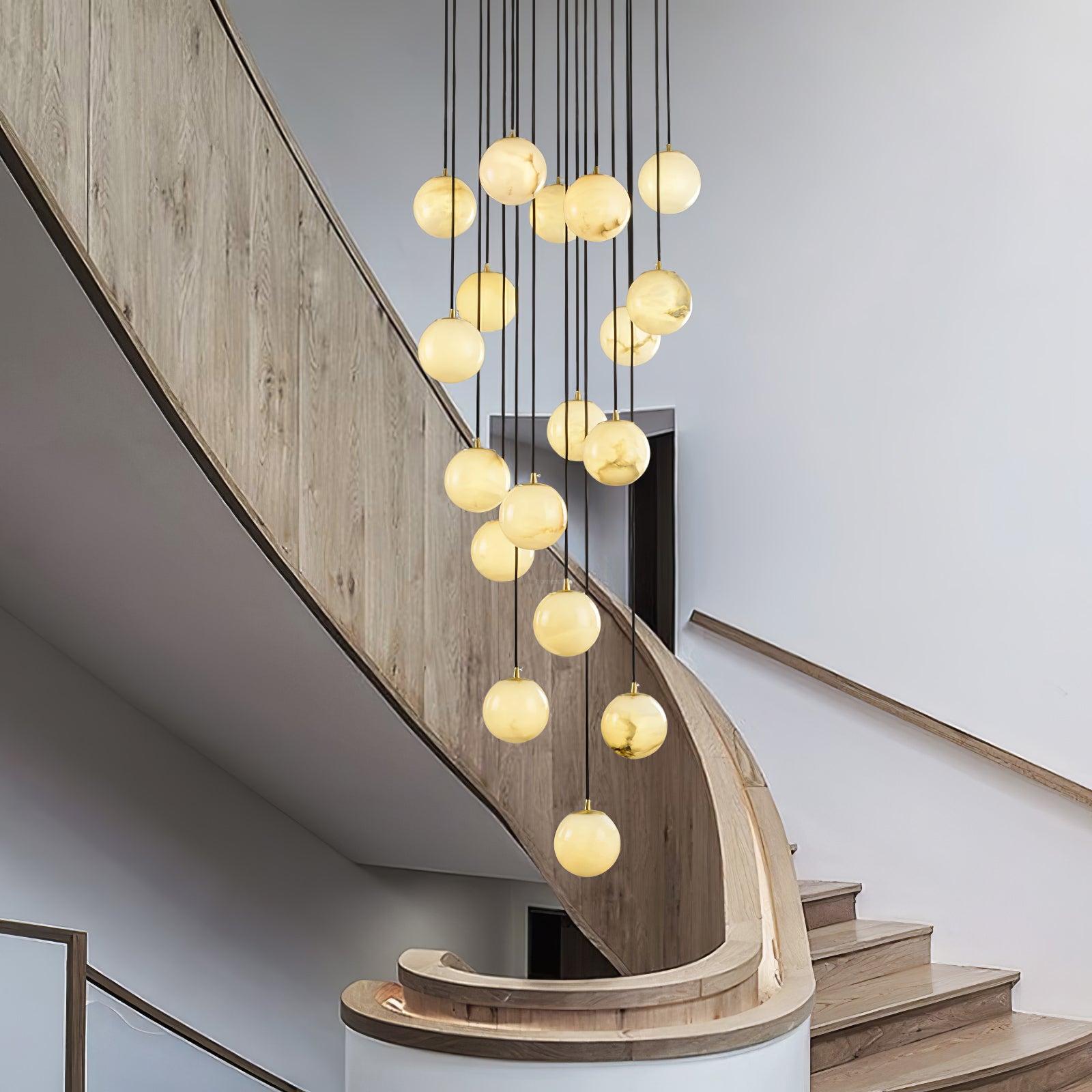 Alabaster Balls Cluster Chandelier with 3/5/7/9/16/18 heads - Luxehomezone