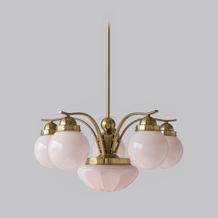 Ryttenberg Glass Chandelier with 4/6 heads - Bend, Marshmallow Chandelier-1-Luxehomezone