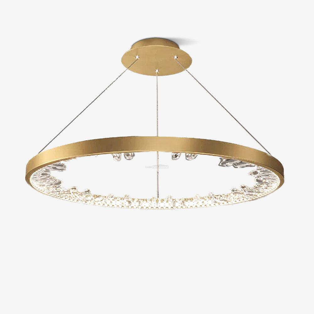 Luxury Circle Crystal Chandelier ∅ 15.7″ - Crystals-1-Luxehomezone