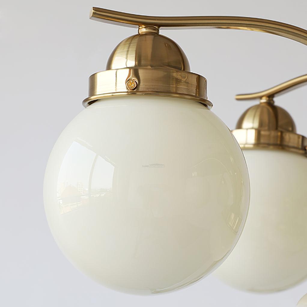 Ryttenberg Glass Chandelier with 4/6 heads - Bend, Marshmallow Chandelier-1-Luxehomezone