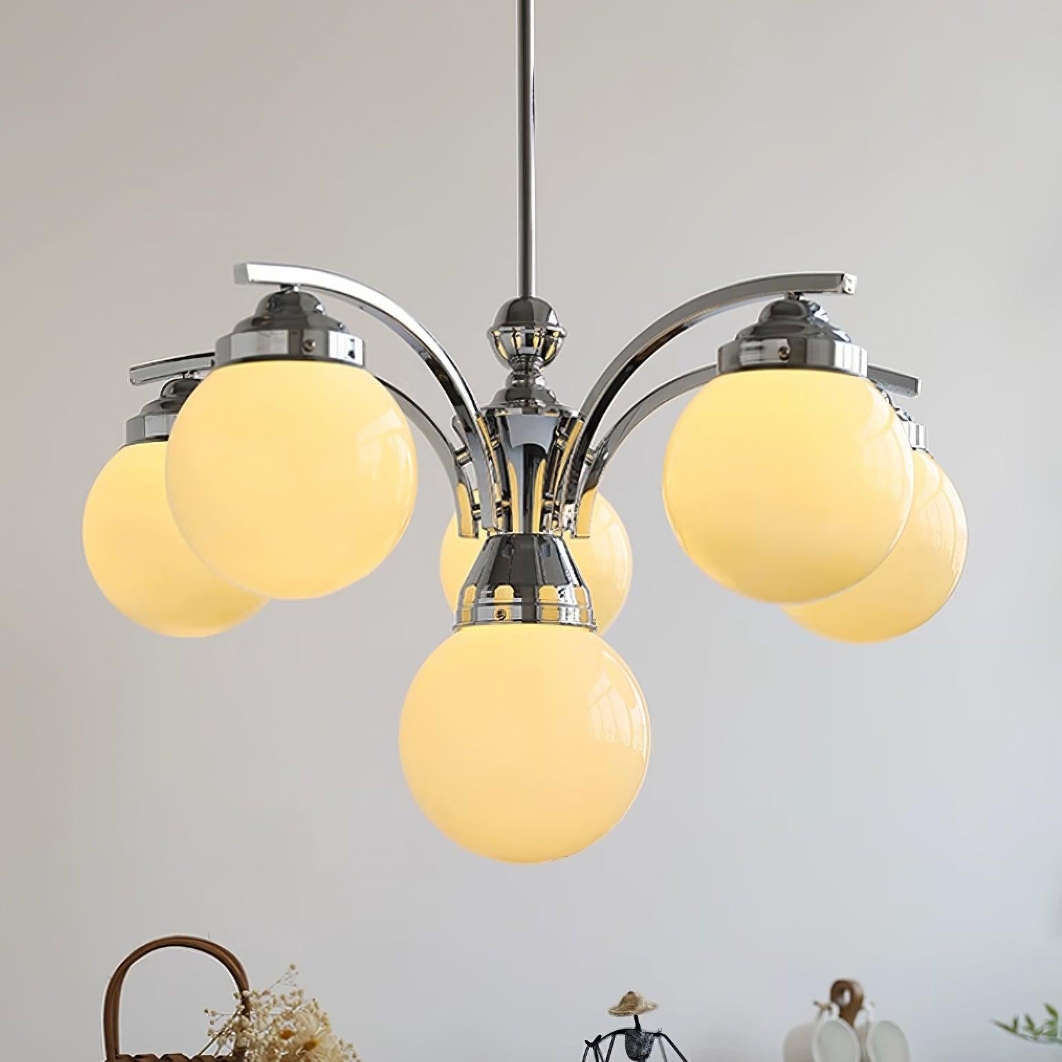 Pink Salamanca Chandelier with 4/6 heads - Glass Chandelier, Persimmon-1-Luxehomezone