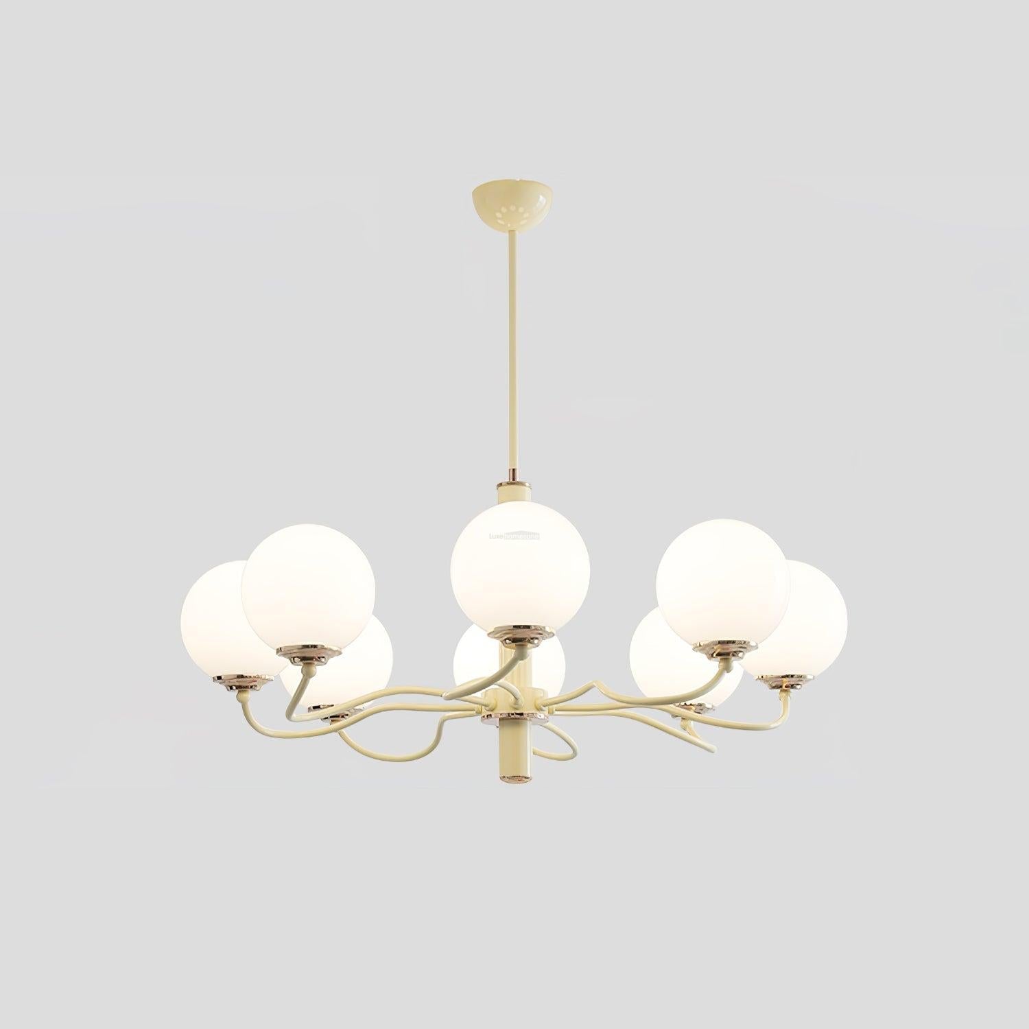 Radiant Globe Chandelier with 3/6/8 heads - Bend, Marshmallow Chandelier-1-Luxehomezone