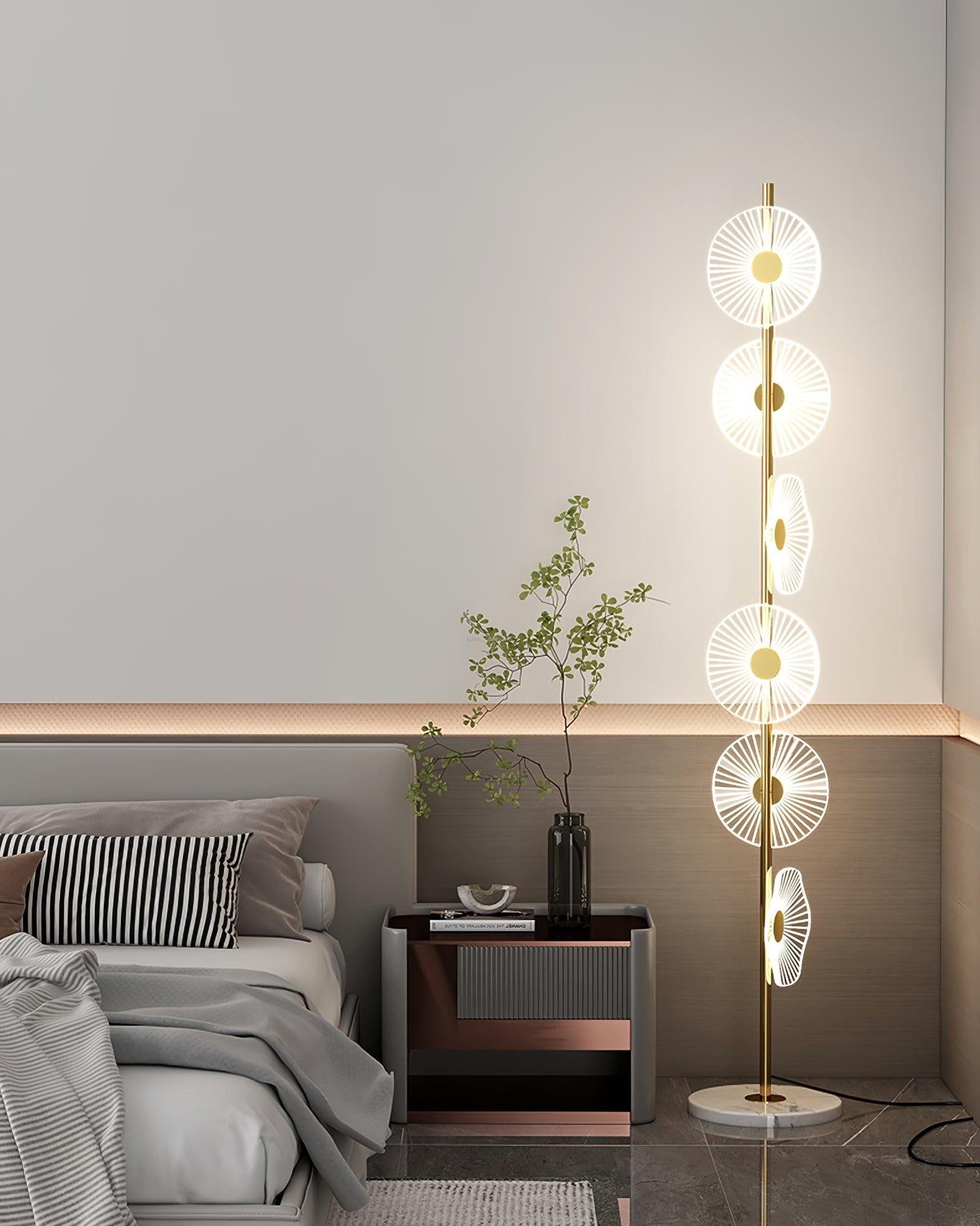 Floating Raindrop Floor Lamp ∅ 9.8″ - Horn-1-Luxehomezone