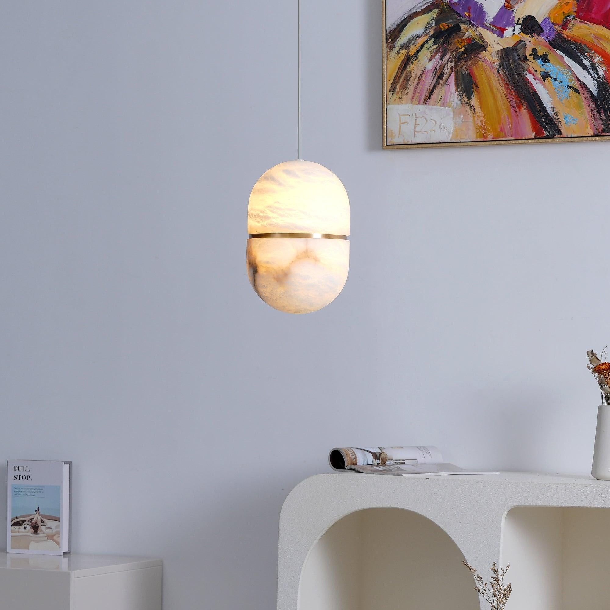 YUM Alabaster Pendant Light - Luxehomezone