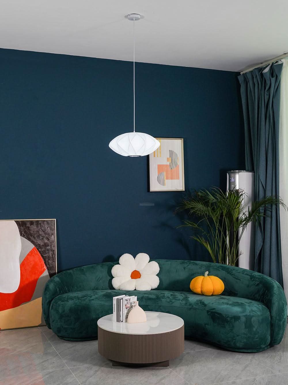 Bubble Pendant Light with Artificial Silk Lampshade - Luxehomezone