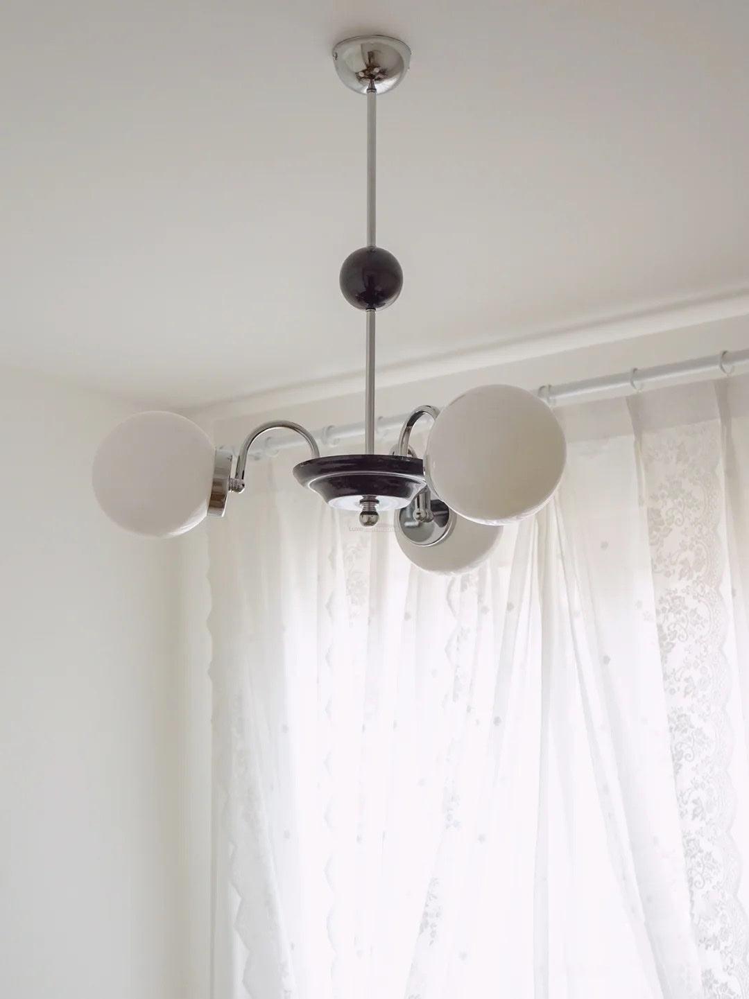 Yisu Glass Globe Chandelier with 3/4/5/6/8 heads - Bend, Marshmallow Chandelier, Optimized-1-Luxehomezone