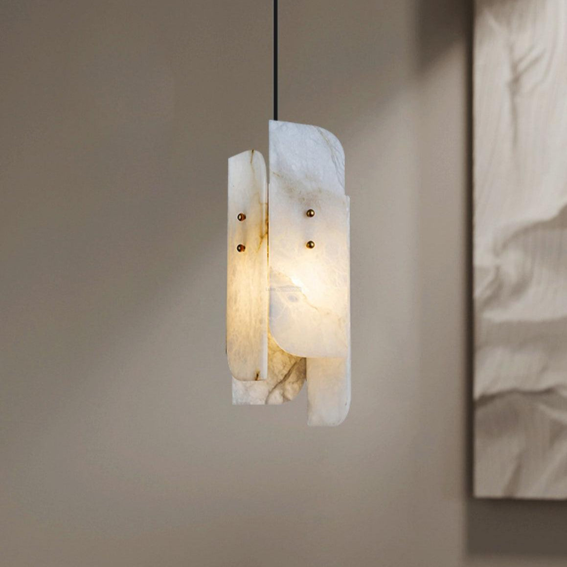 Megalith Alabaster Mini  Pendant Light - Alabaster, Alabaster Pendant-1-Luxehomezone