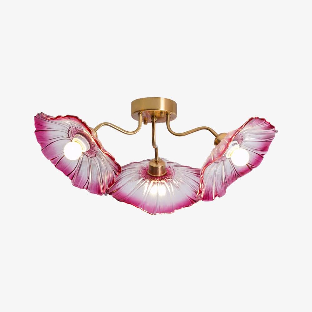Lotus Leaf Glass Ceiling Lamp ∅ 31.5″/39.4'' - Luxehomezone