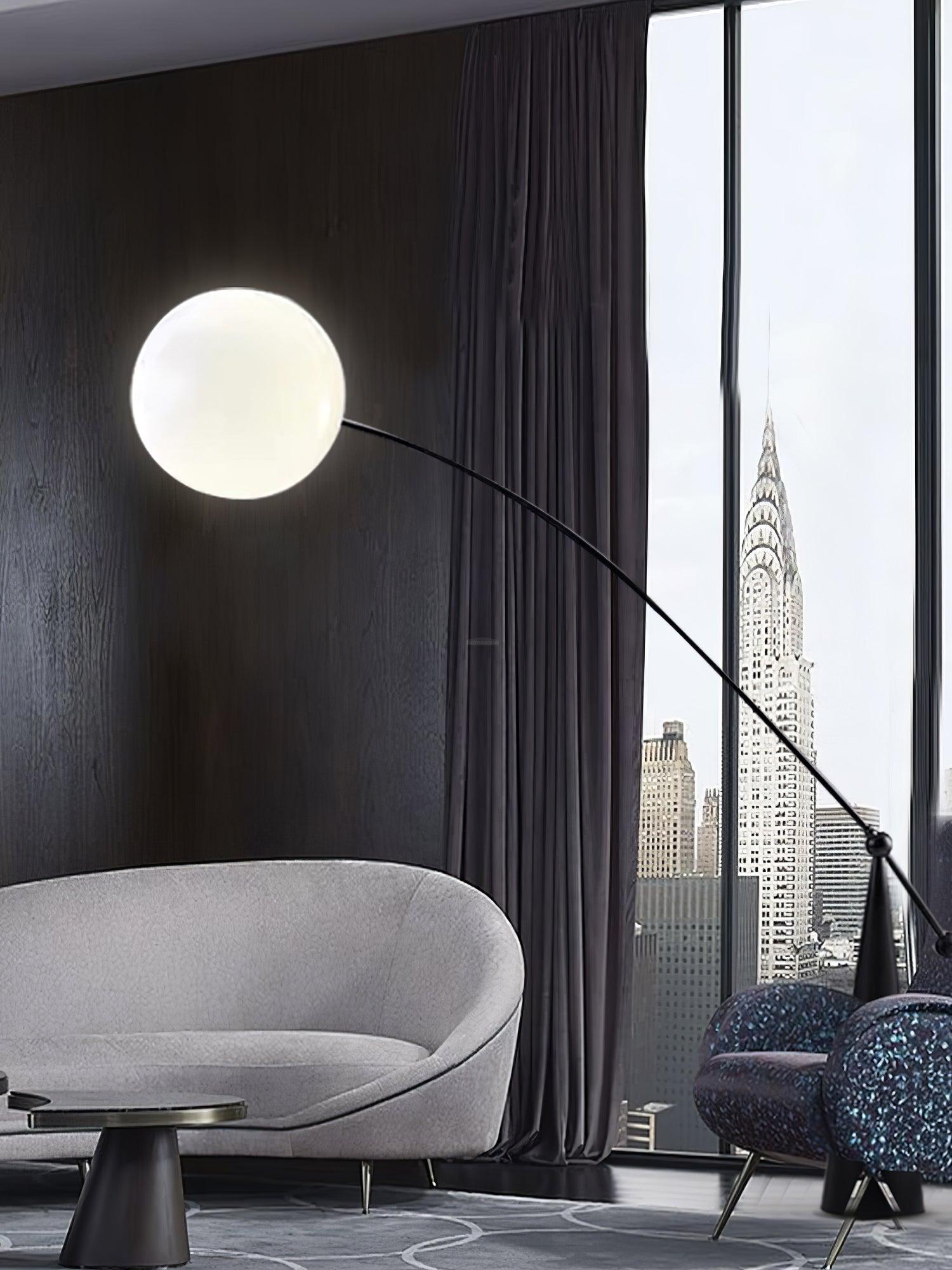 Opal Arc Floor Light - Bent-1-Luxehomezone