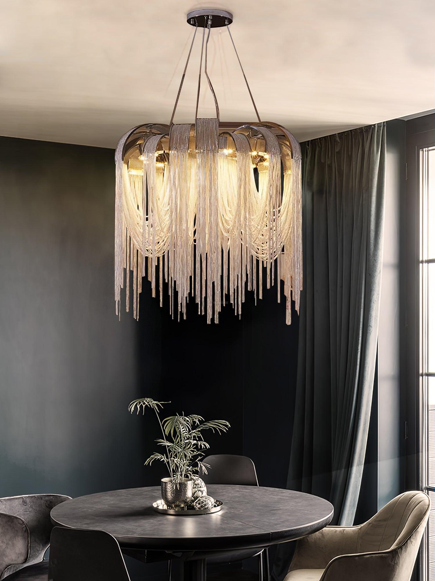 Length Chains Chandelier ∅ 23.6″ - Tassel-1-Luxehomezone