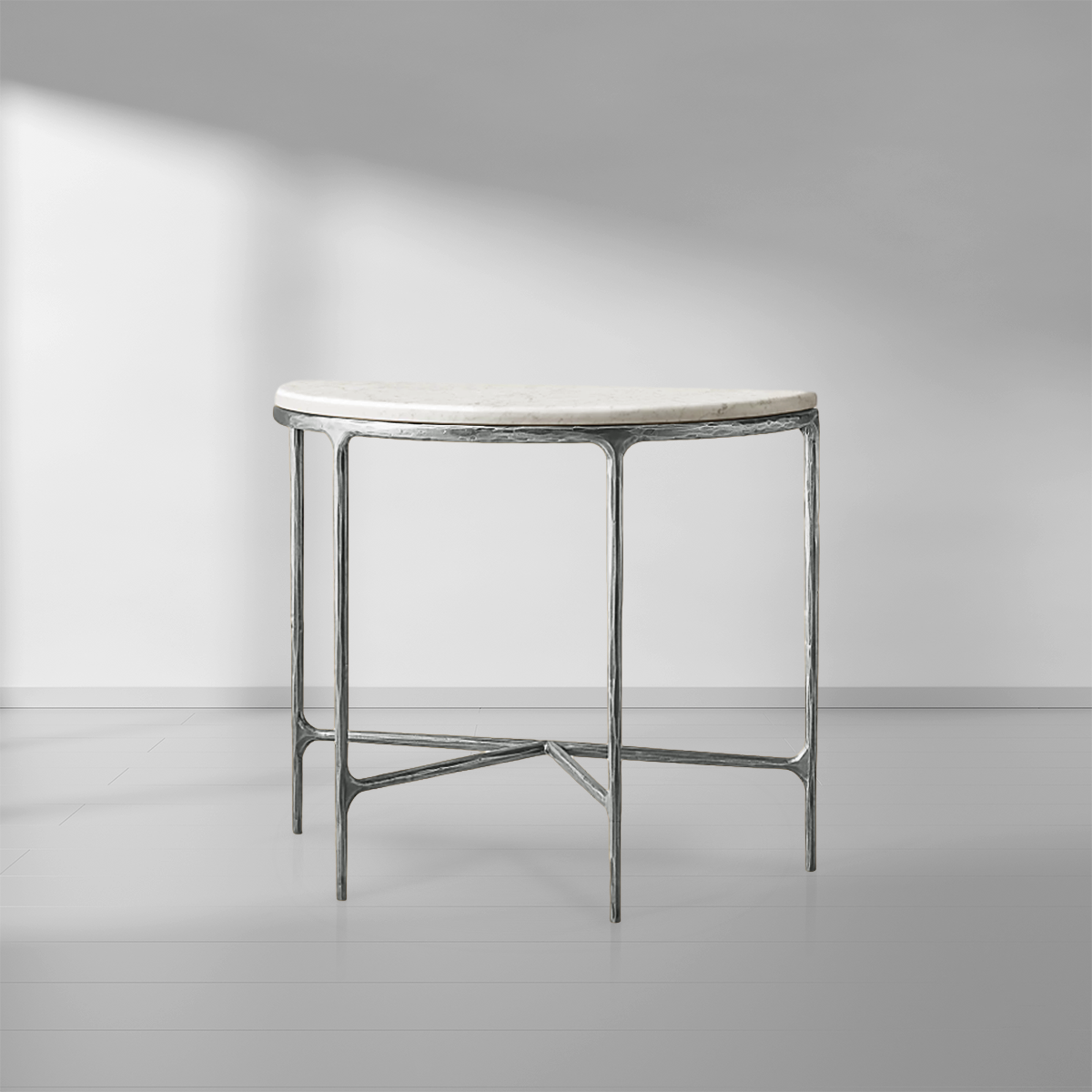 Thaddeus Semi-Circle Marble Console Table