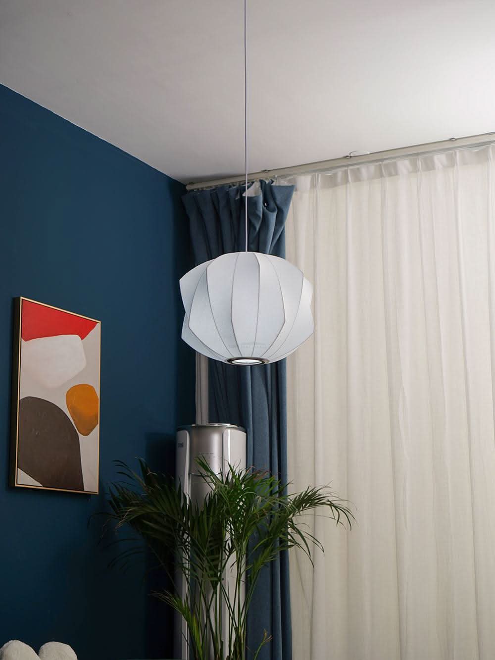 Bubble Pendant Light with Artificial Silk Lampshade - Luxehomezone
