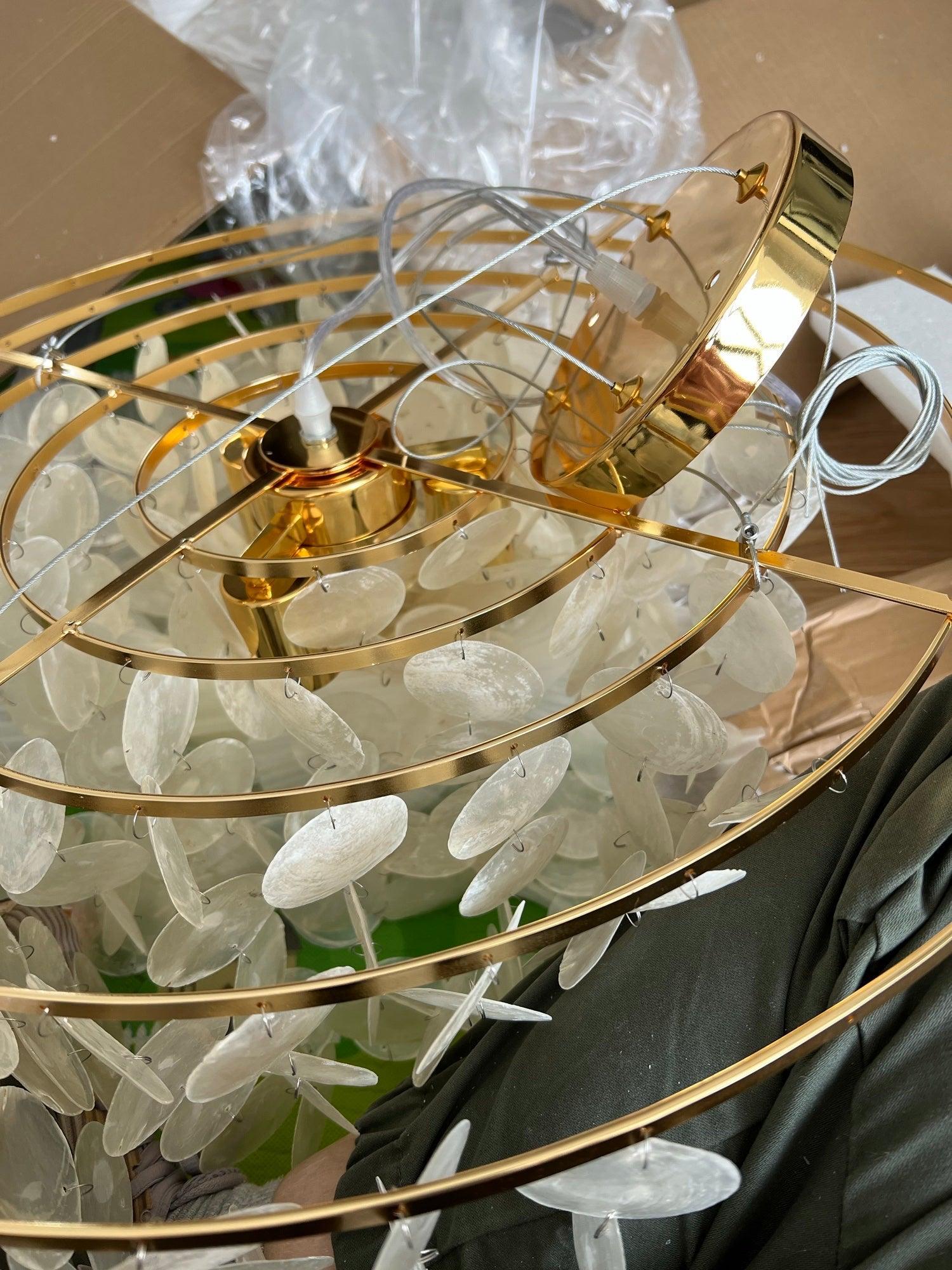Shell Wind Chime Chandelier ∅ 19.7″ - Luxehomezone