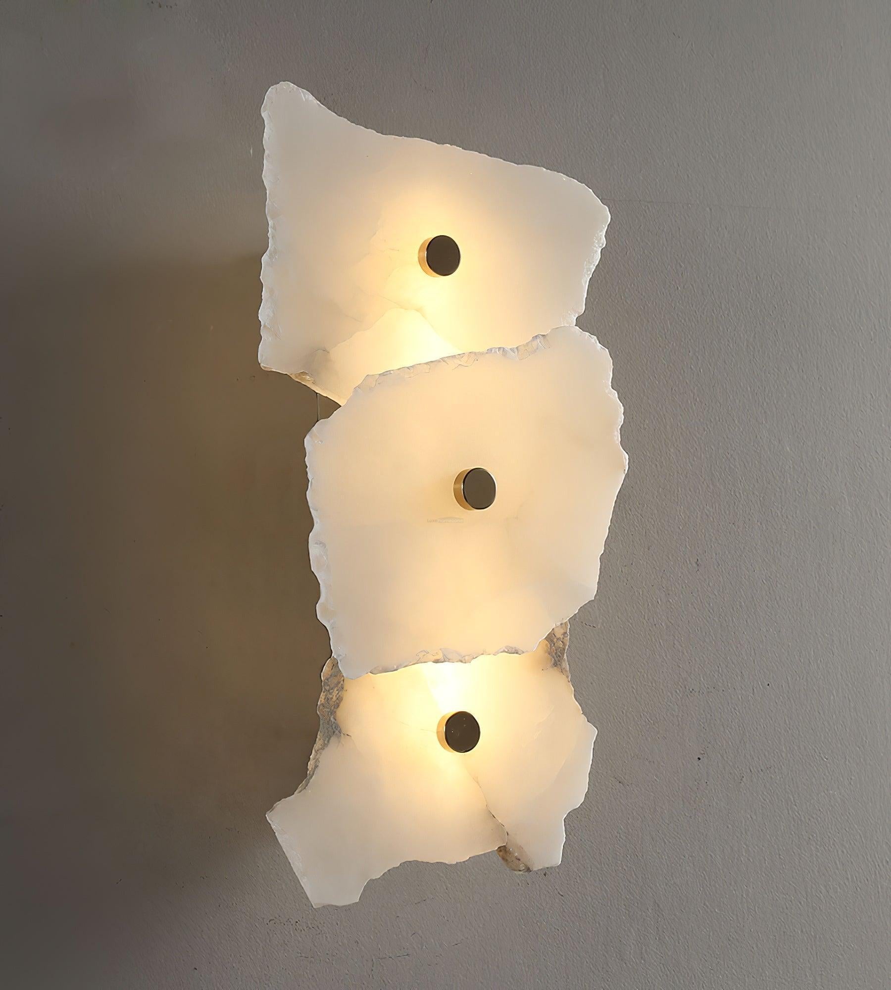 Petra Wall Sconce Alabaster - Alabaster, Alabaster Wall Lamp-1-Luxehomezone