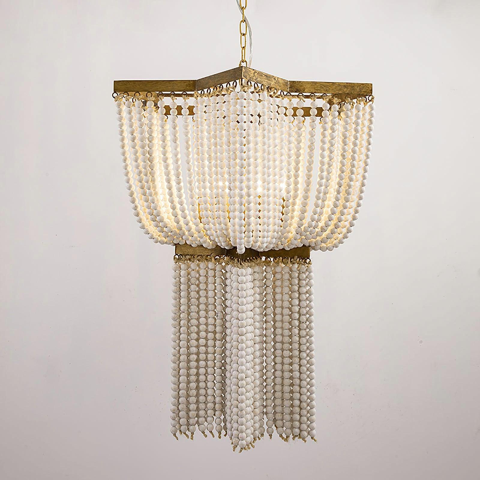 Estrella Chandelier Φ 24″ - Wooden Beads-1-Luxehomezone