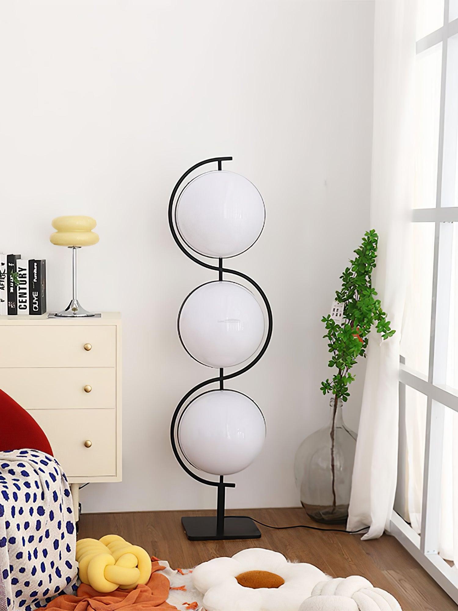 Triple Balls Floor Lamp ∅ 15.7″ - Lava-1-Luxehomezone