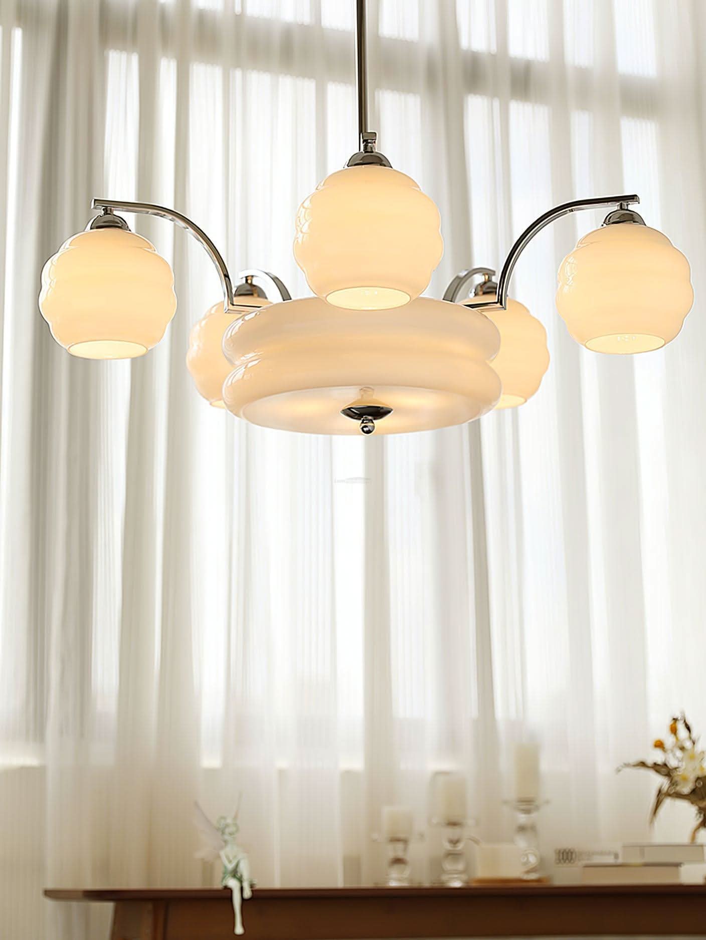 Art Deco Vintage Chandelier with 3+1 heads/5+1 heads - Luxehomezone