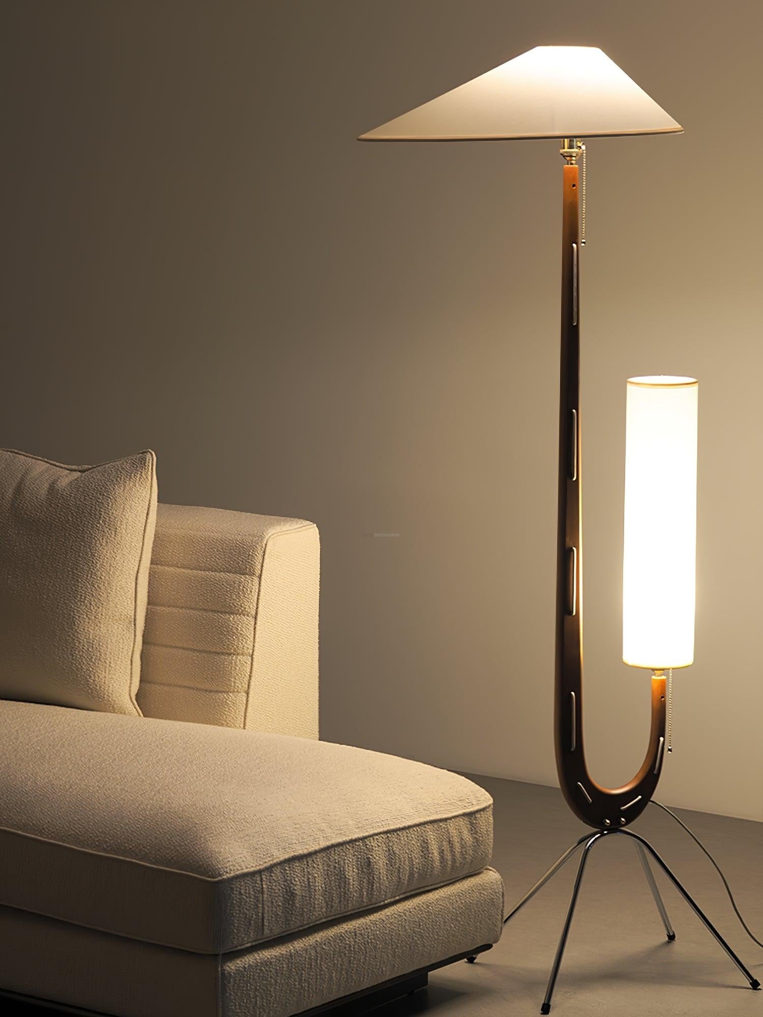 Giraffe Floor Lamp ∅ 21.6″ - Wood-1-Luxehomezone