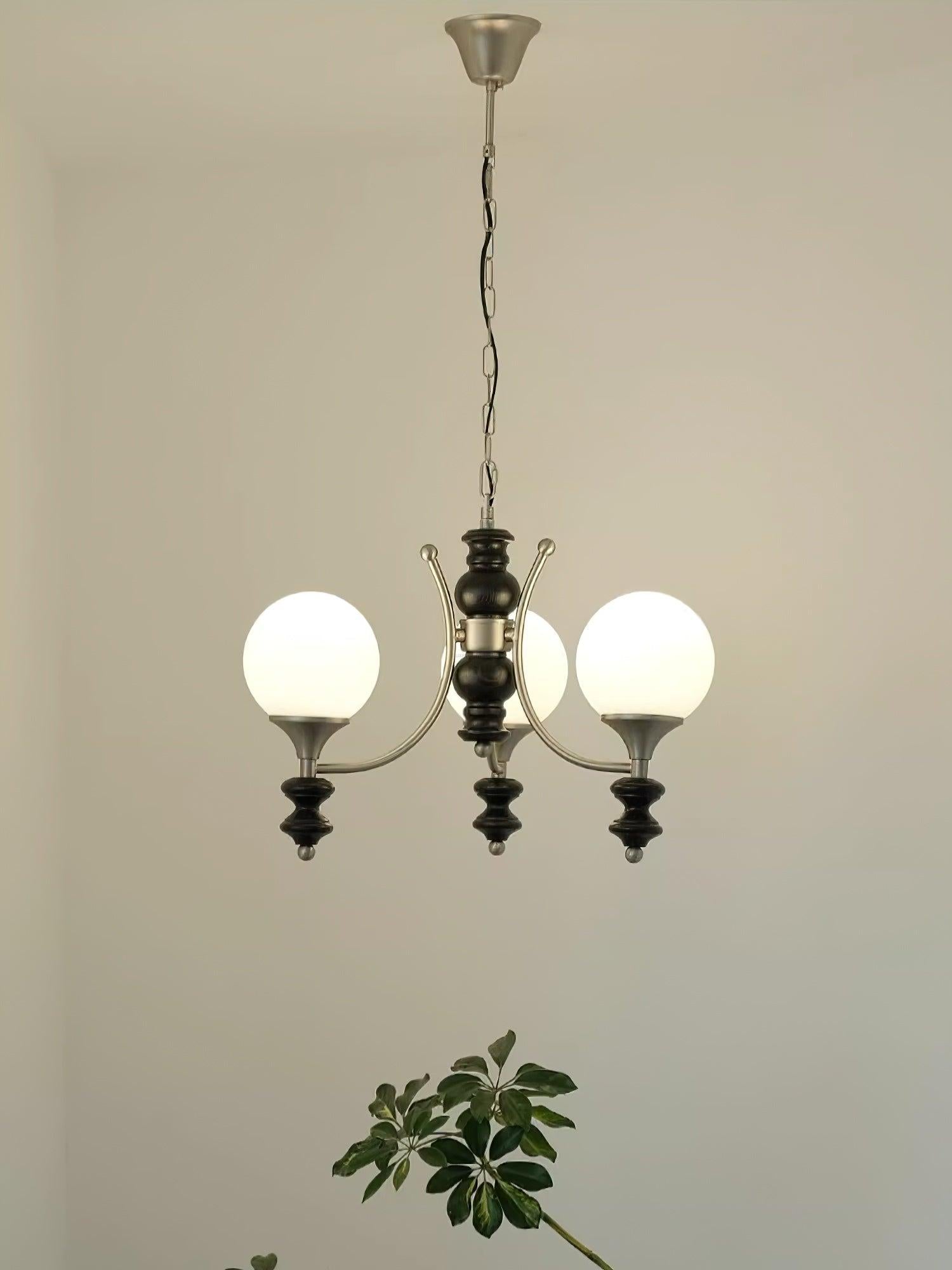 Tina Wooden Chandelier with 3/5 heads - Bend, Marshmallow Chandelier-1-Luxehomezone