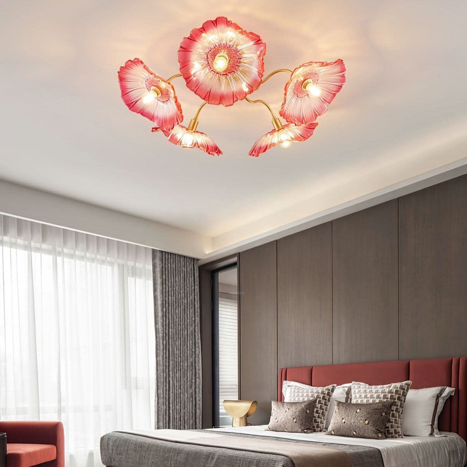 Lotus Leaf Glass Ceiling Lamp ∅ 31.5″/39.4'' - Luxehomezone