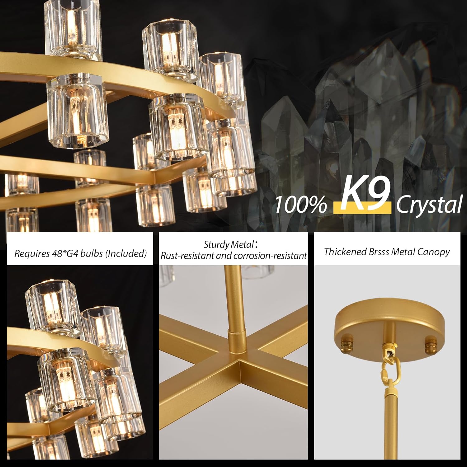 Glowra Round Chandelier 48"