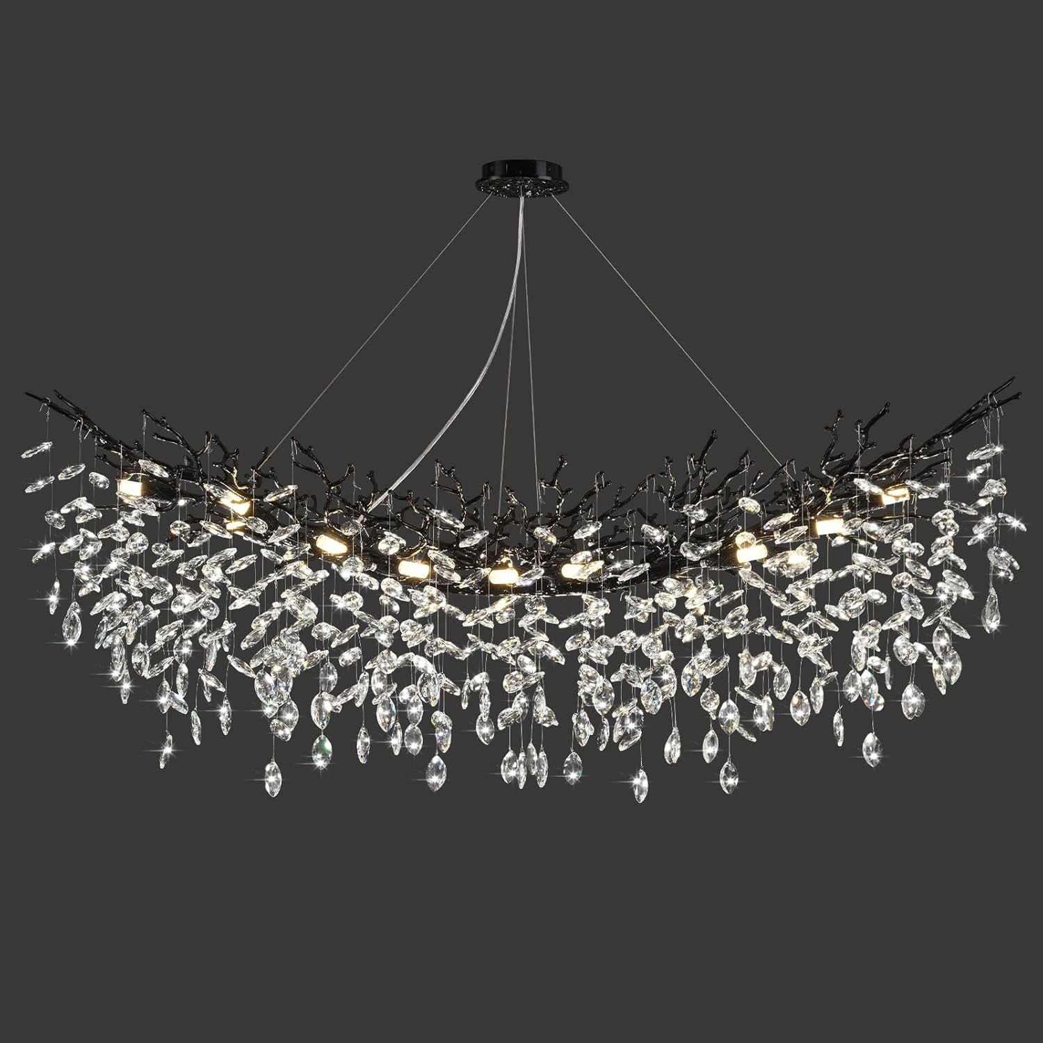 Solara Rectangular Tree Branch Chandelier 55" 72" Tree Branch