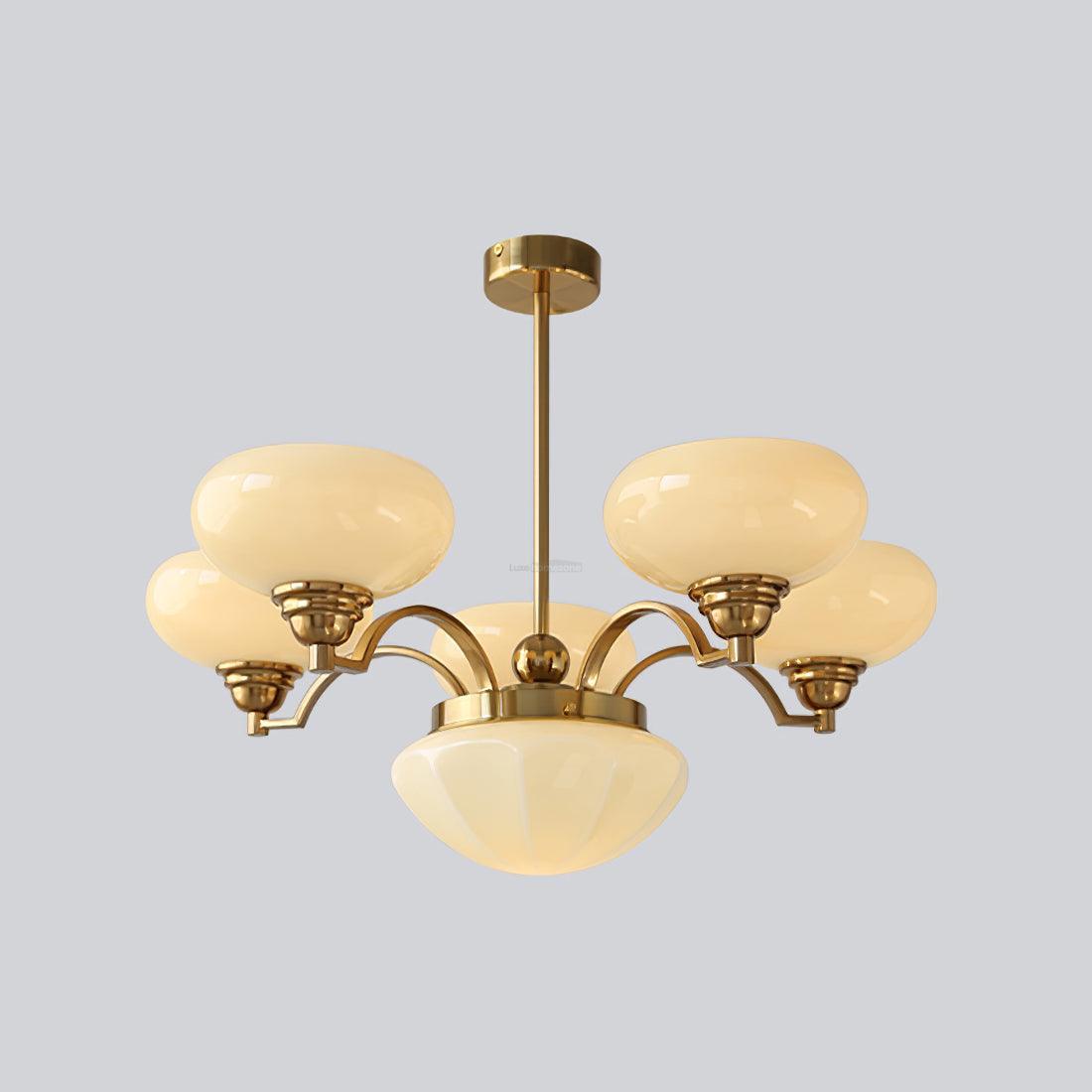 Warre Chandelier ∅ 26.5″ - Bend, Marshmallow Chandelier-1-Luxehomezone