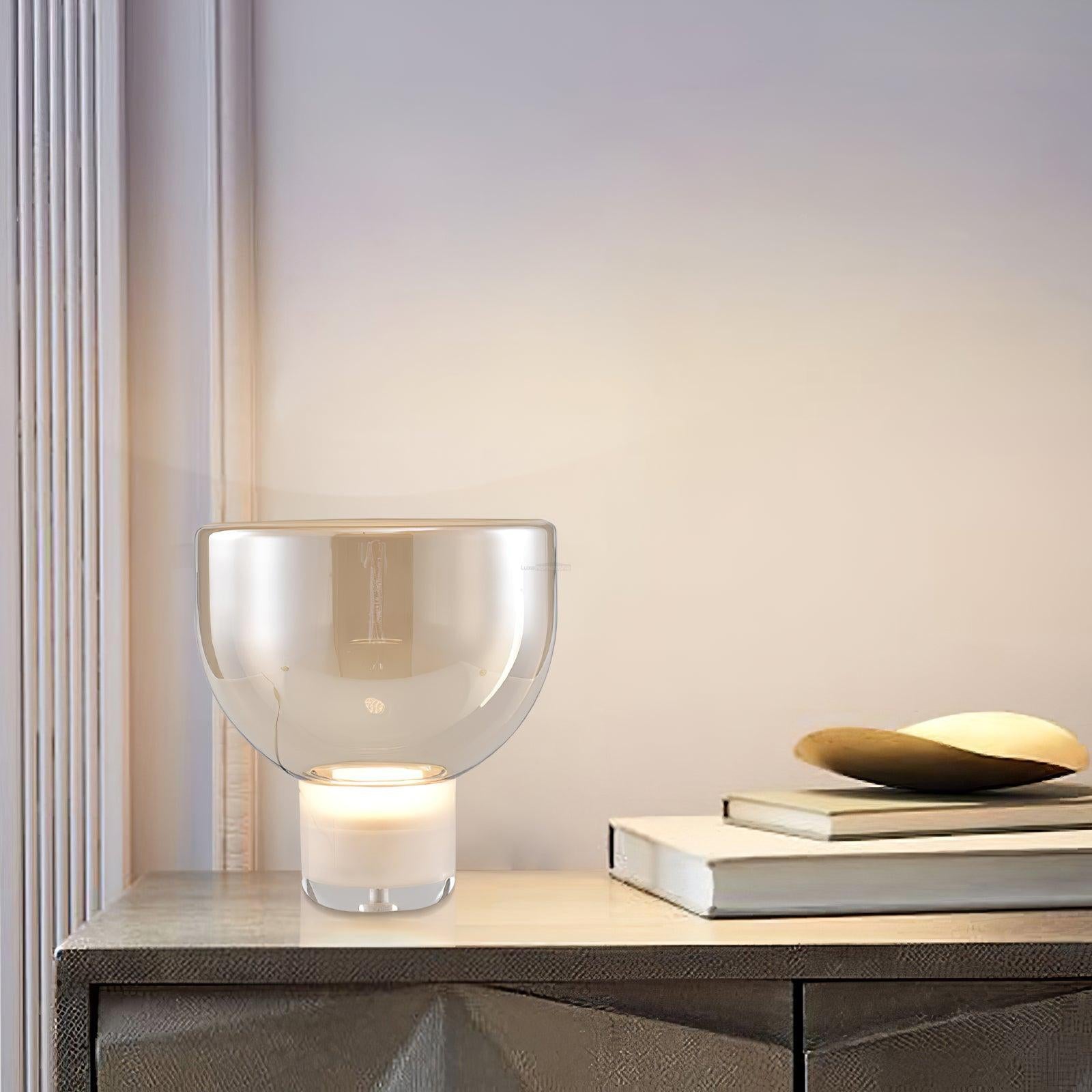 Aella Table Lamp  ∅ 12.5″ ∅ 14.9″ - Art Glass-1-Luxehomezone