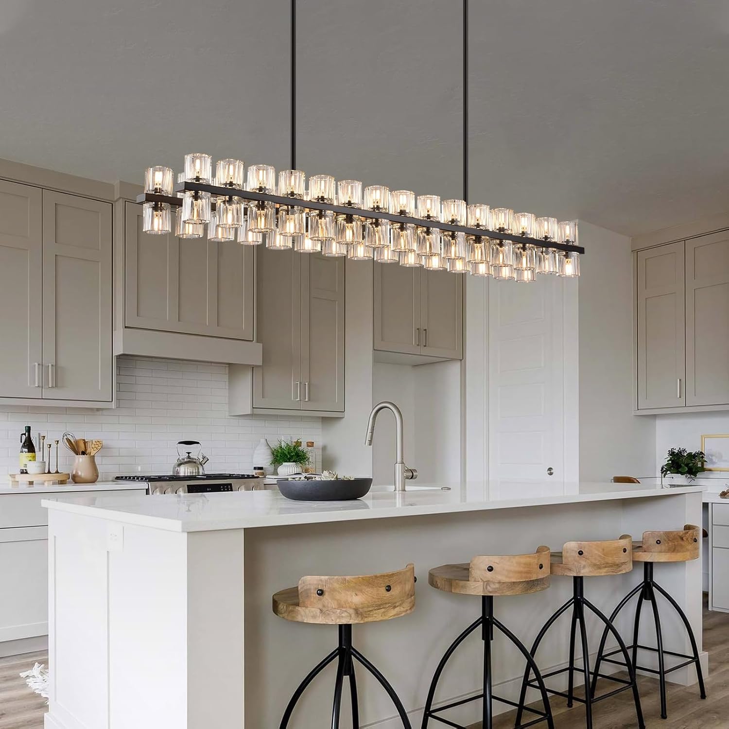 Glowra Rectangular Chandelier 55"
