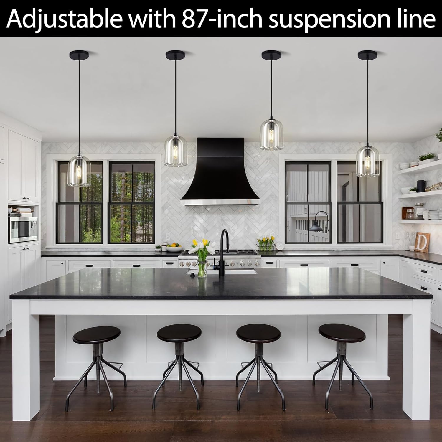 Modern Crystal Pendant Lights Kitchen Island