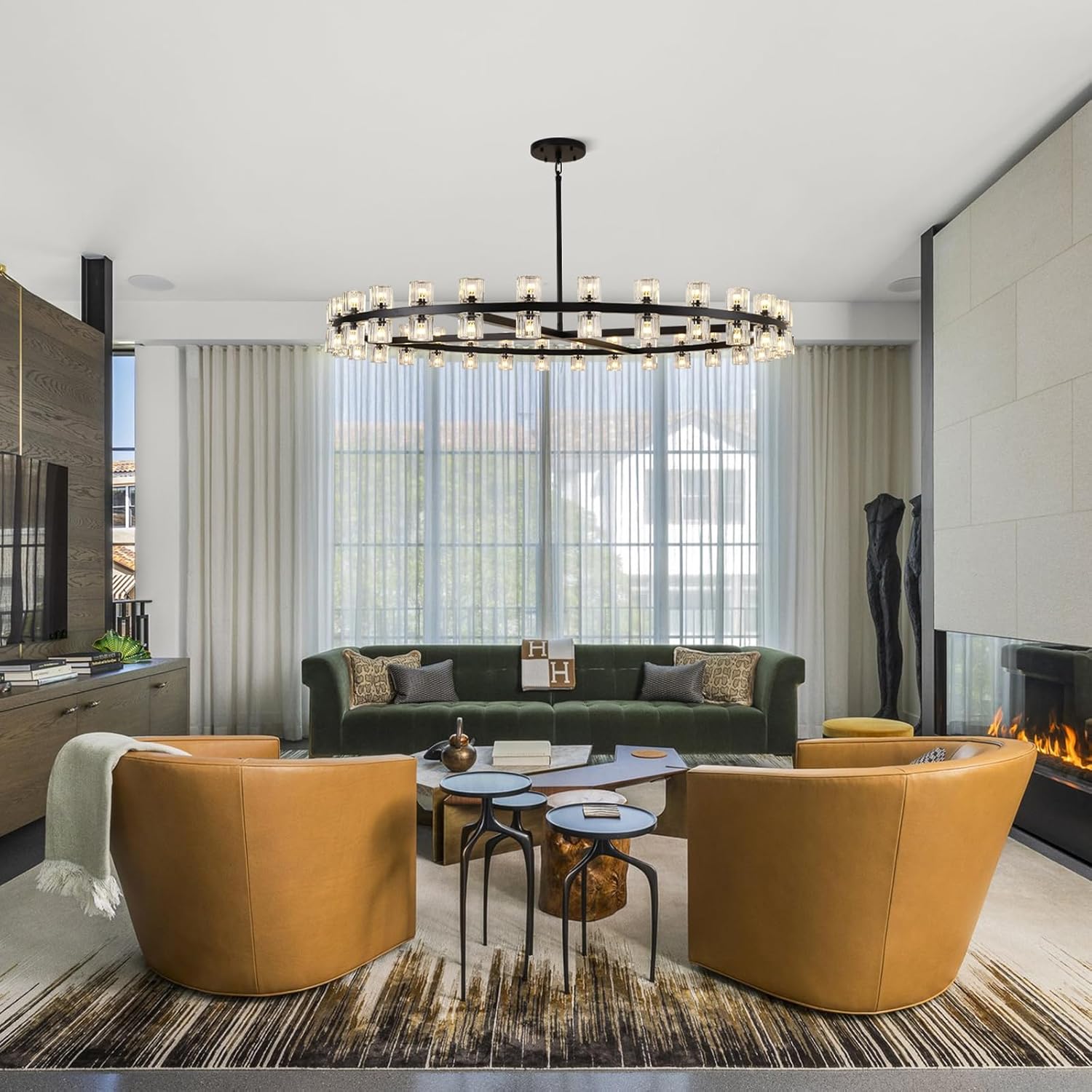 Glowra Round Chandelier 60"