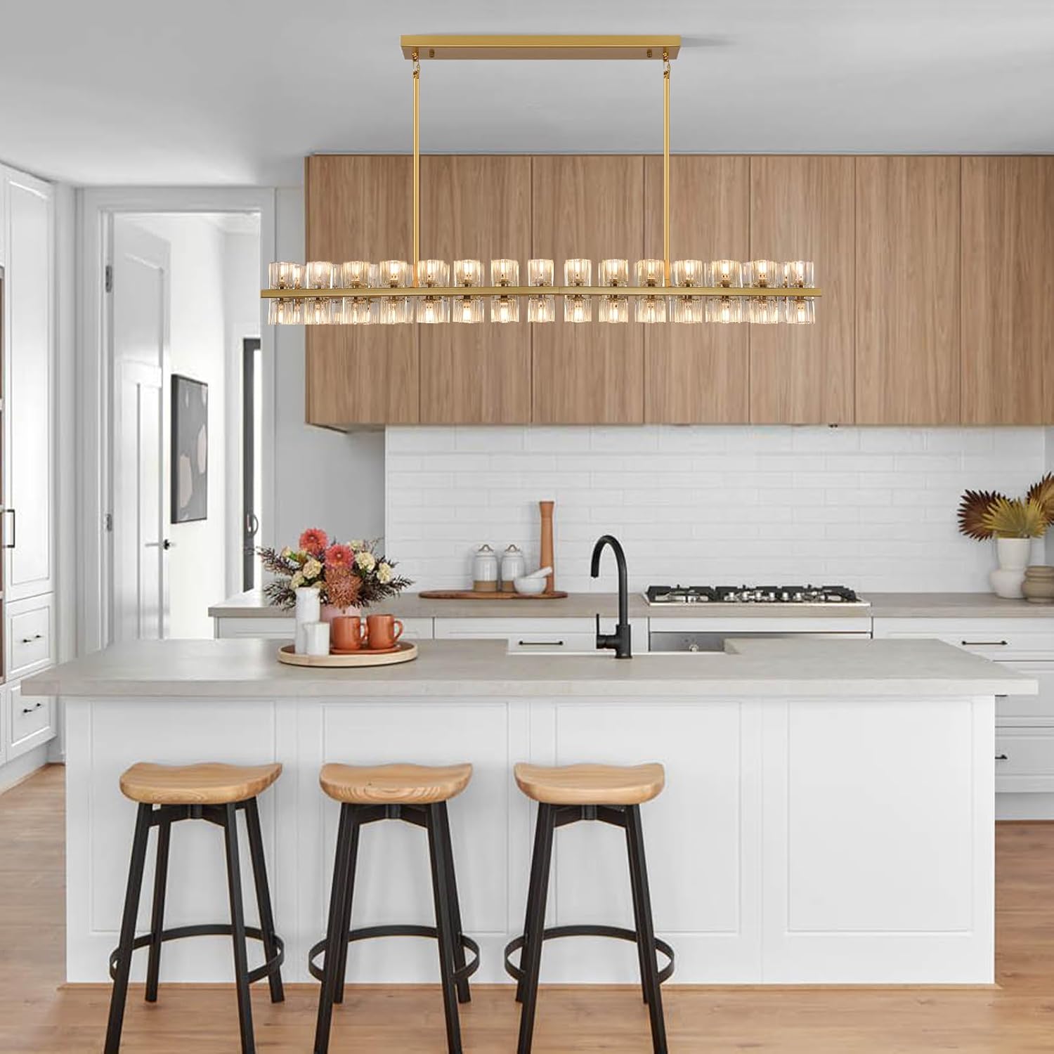Glowra Rectangular Chandelier 55"