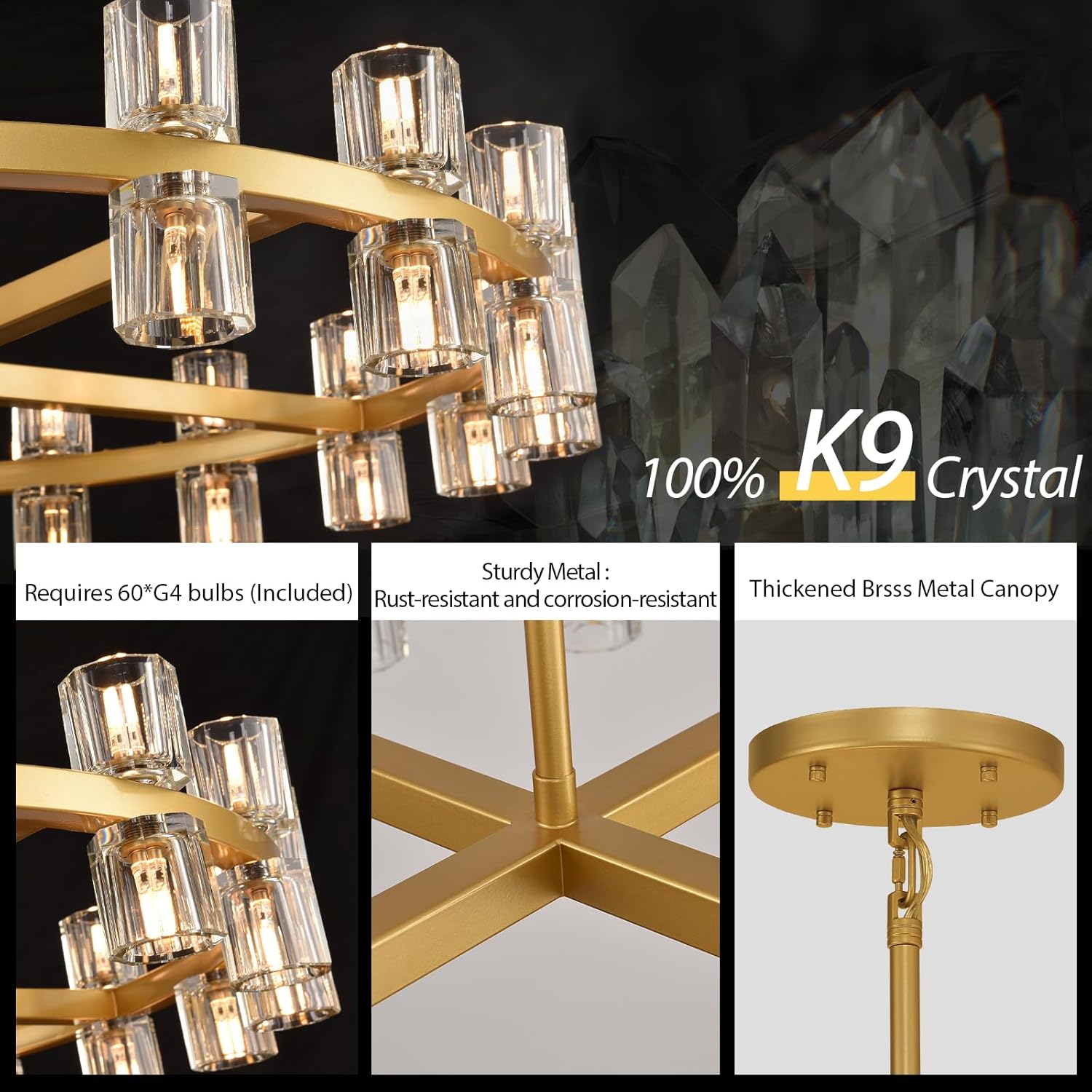 Glowra Round Chandelier 60"