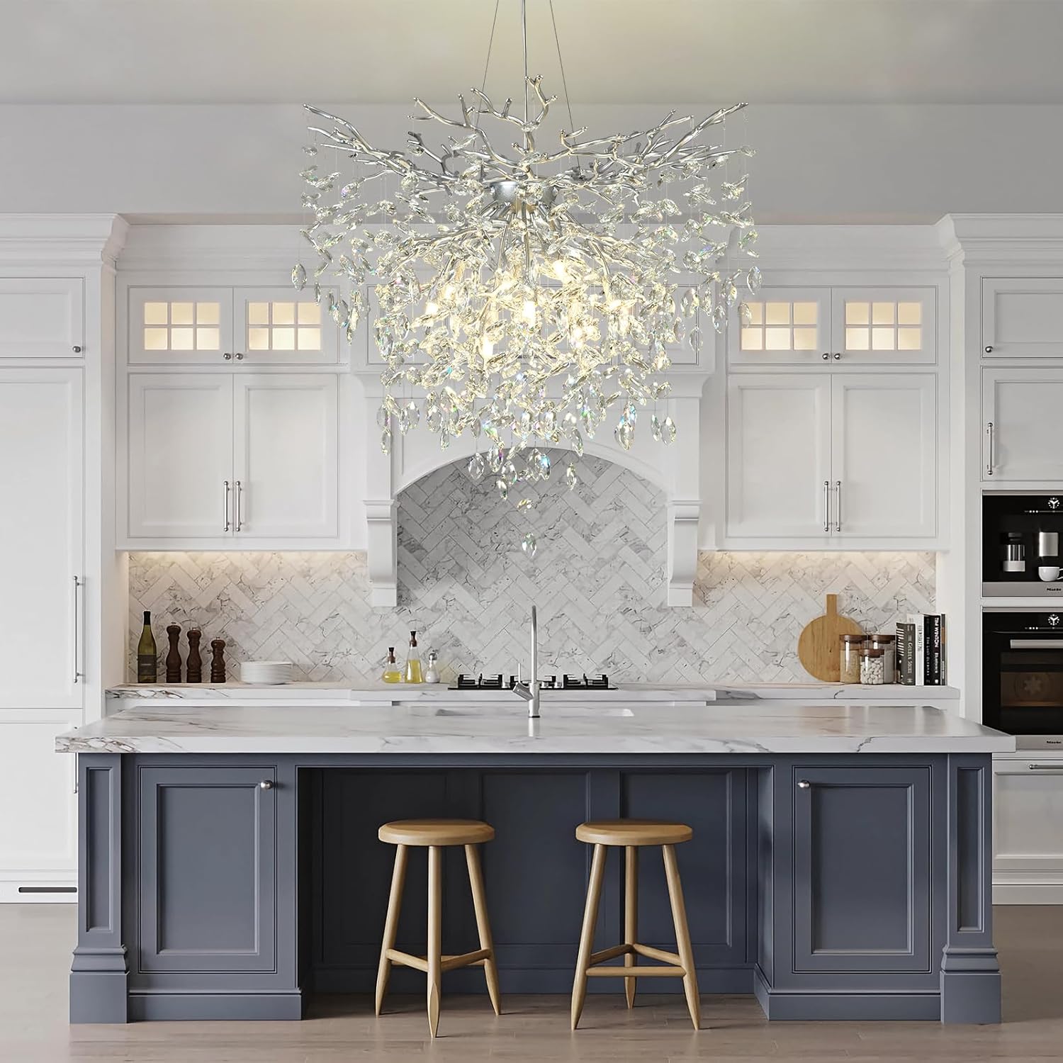 Solara Round Tree Branch Chandelier 24" 32" 40" Tree Branch