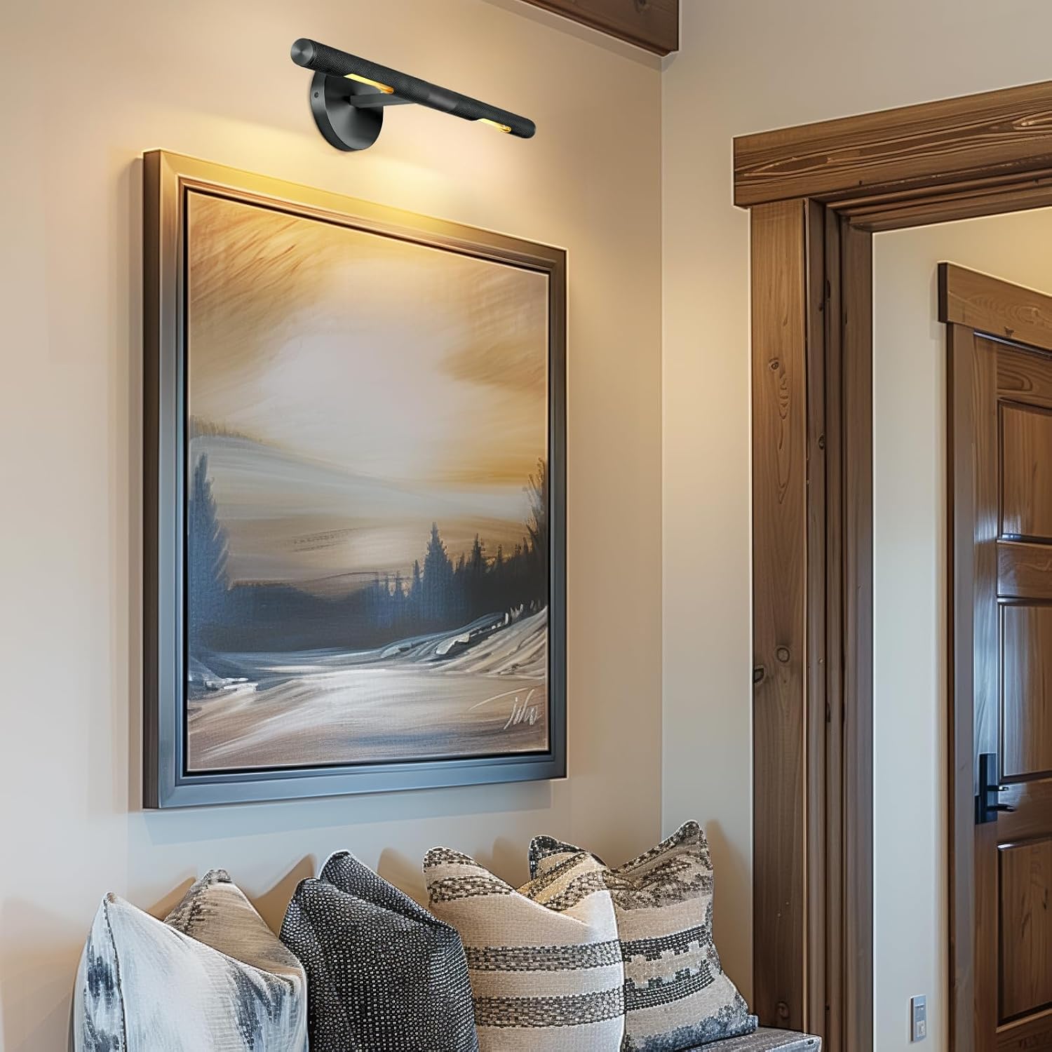 Hard-wired Knurled Picture Light