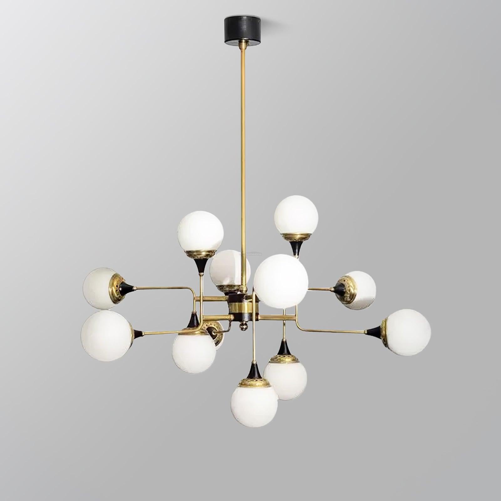 Stilnovo Chandelier with 12/16/24 heads - Frown-1-Luxehomezone