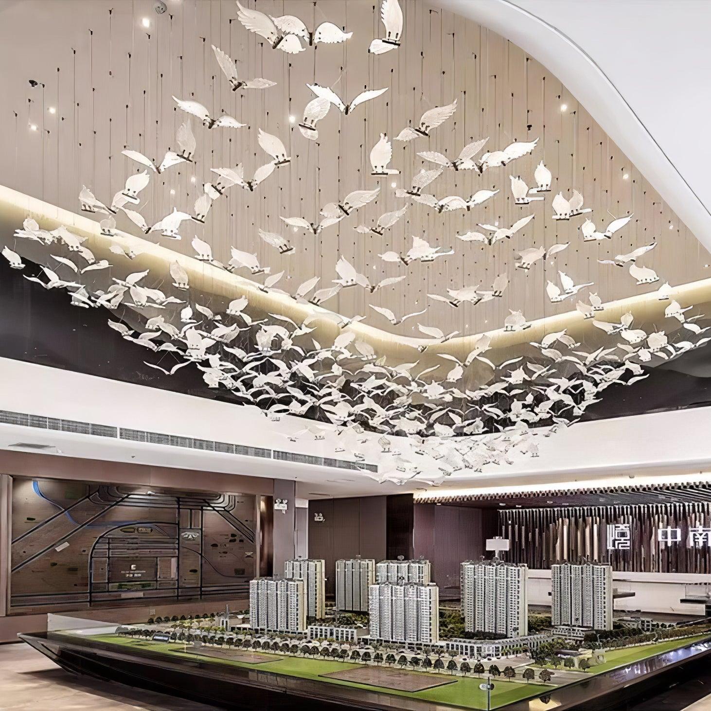 Large Seagull Chandelier with 1/3/5/7/9/11/12/18 heads - Bird-1-Luxehomezone