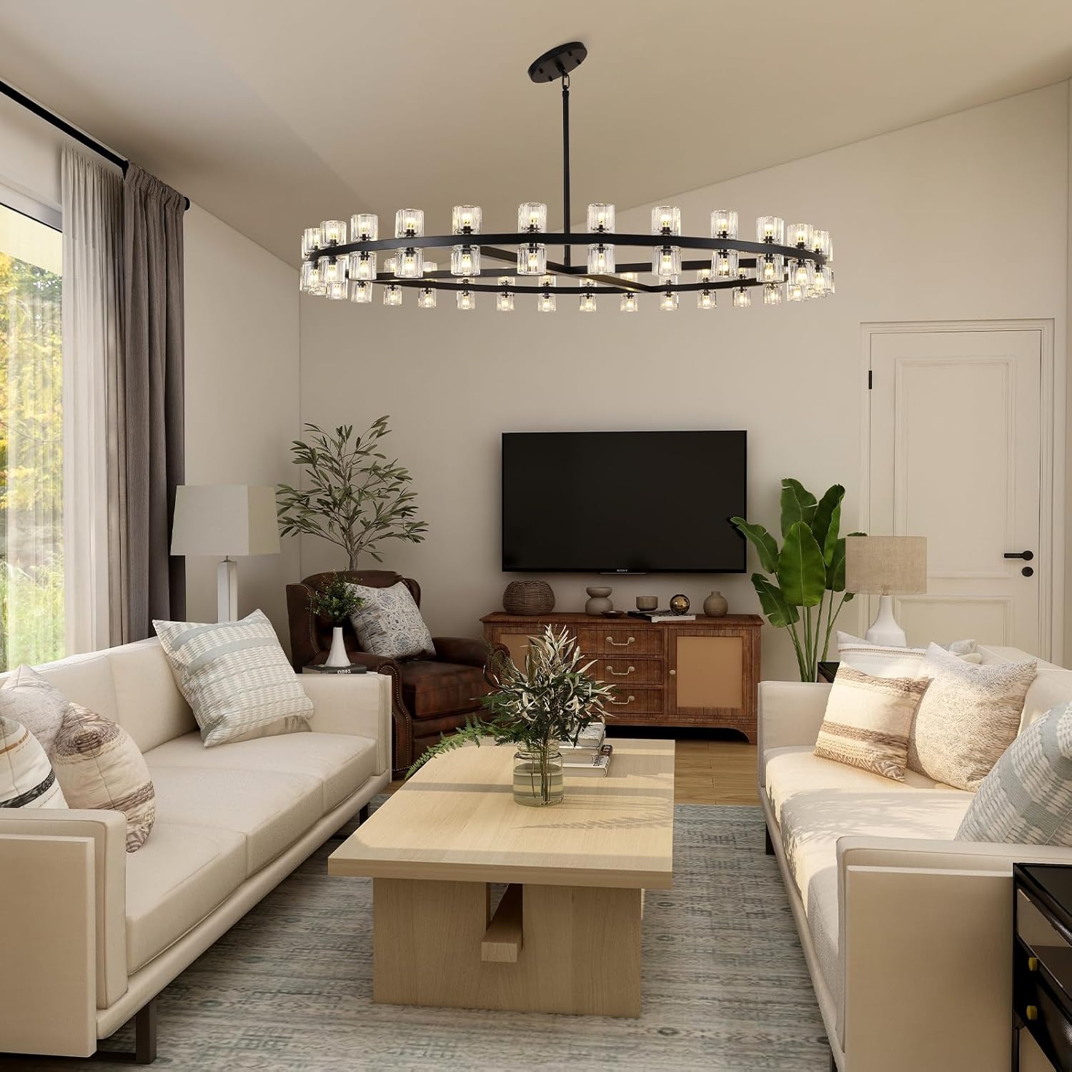 Glowra Round Chandelier 60"