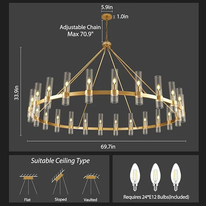 Aetheris Round Chandelier 48" 60" 70"