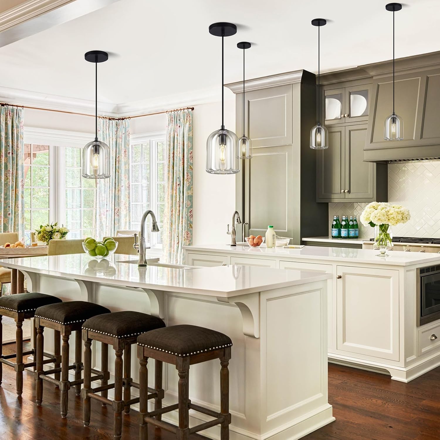 Modern Crystal Pendant Lights Kitchen Island