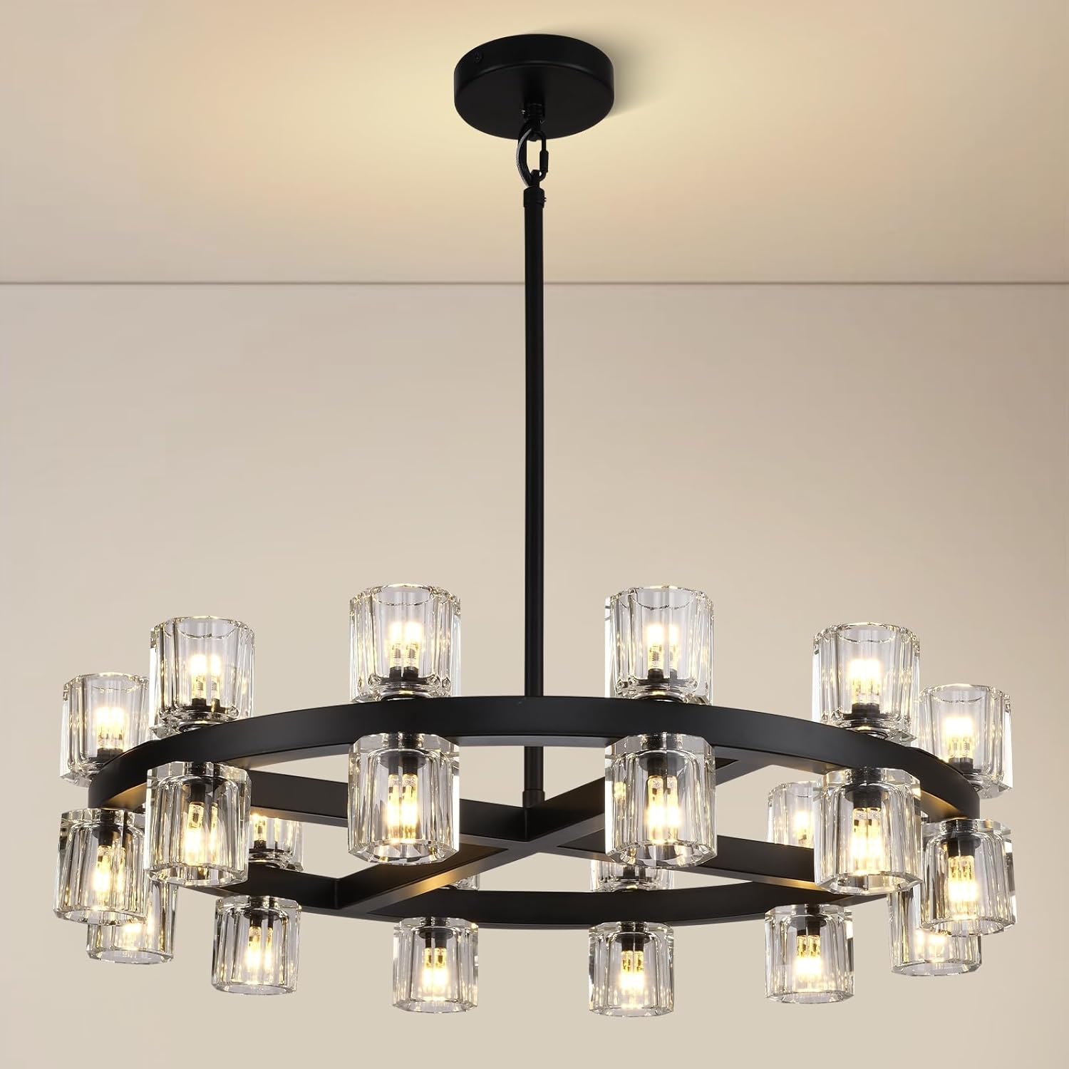 Glowra Round Chandelier 24"