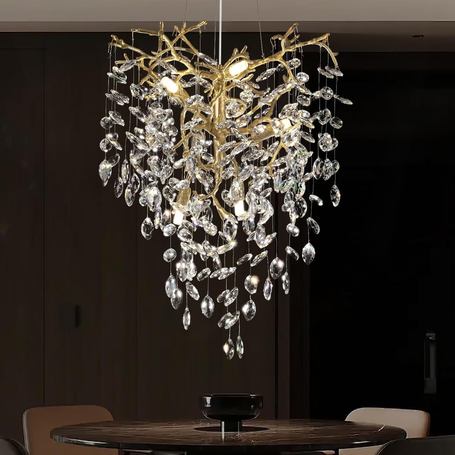 Solara Rectangular Tree Branch Chandelier 21" 30" 40" Tree Branch