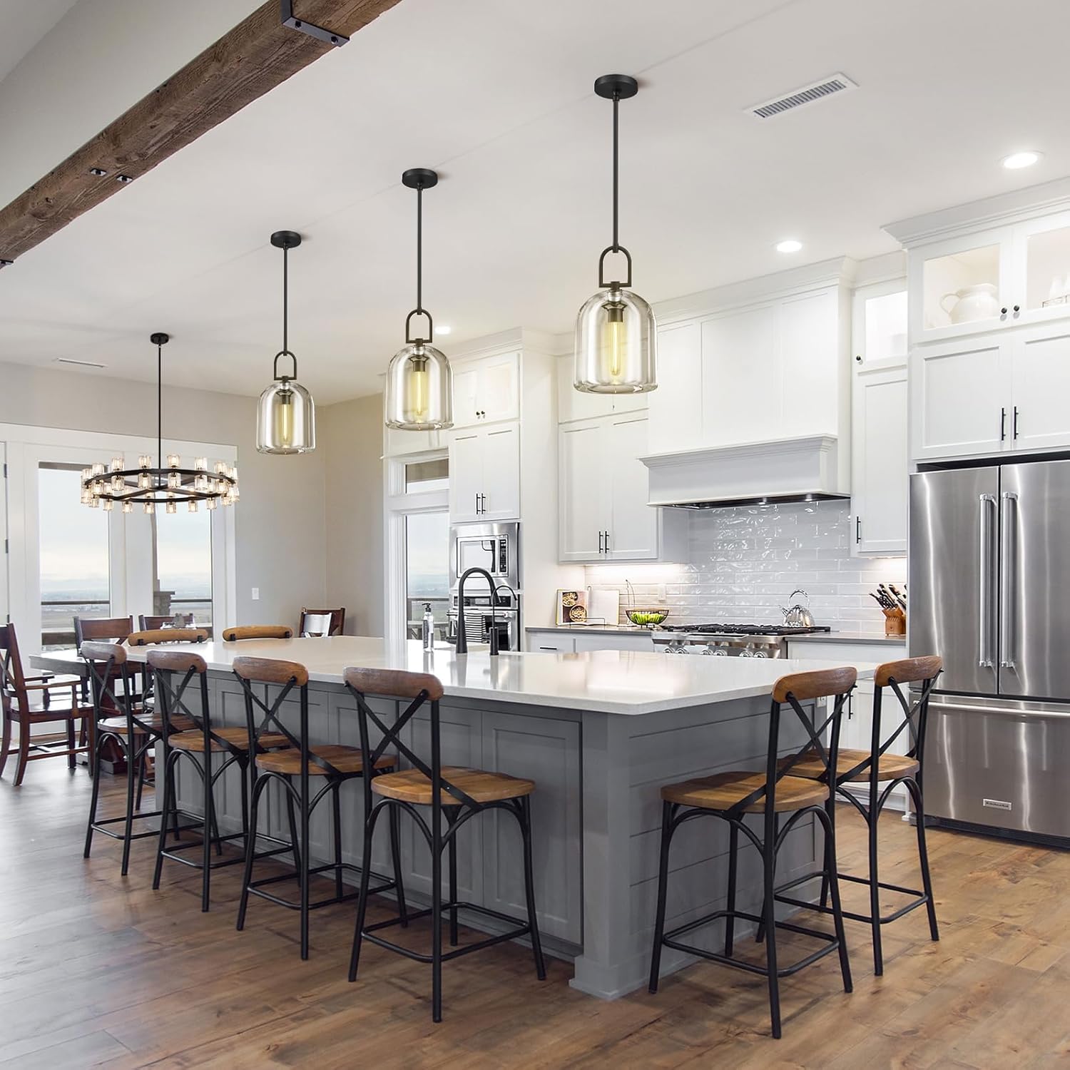 Modern Crystal Pendant Lights Kitchen Island