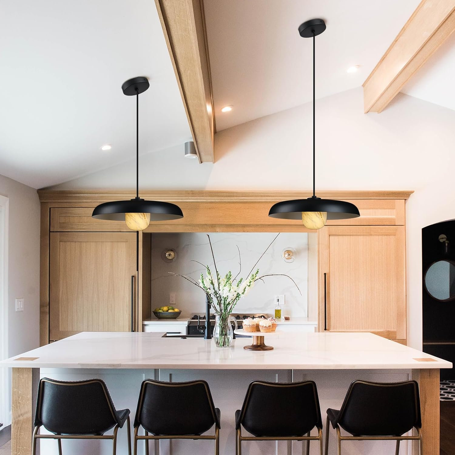 Alabaster Industrial Pendant Lights Kitchen Island - Fast Delivery-1-Luxehomezone